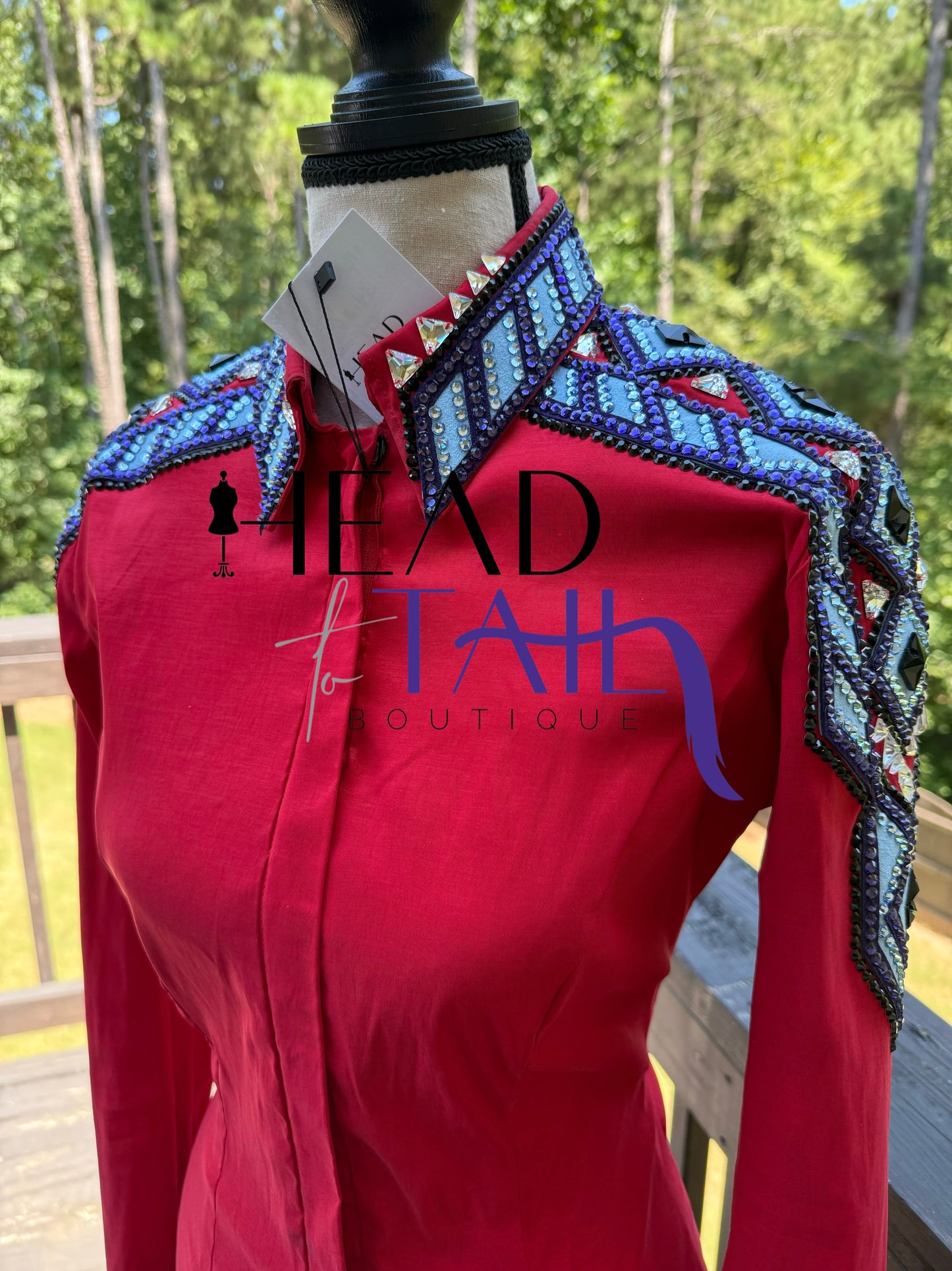 Kevin Garcia Originals Deep Red & Purple with Shoulder Design and 1/2 Sleeve - Custom Piece APX 6