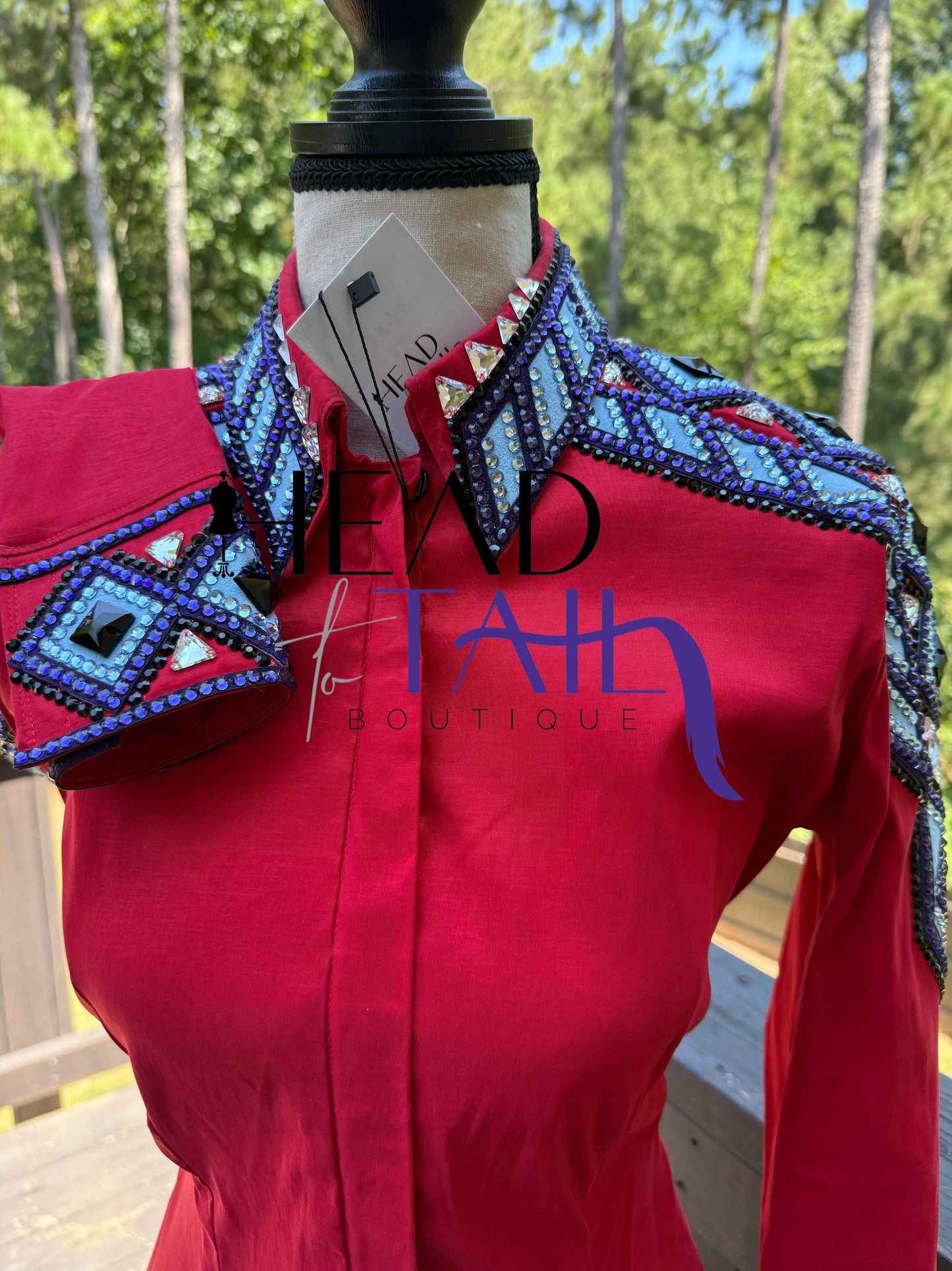 Kevin Garcia Originals Deep Red & Purple with Shoulder Design and 1/2 Sleeve - Custom Piece APX 6