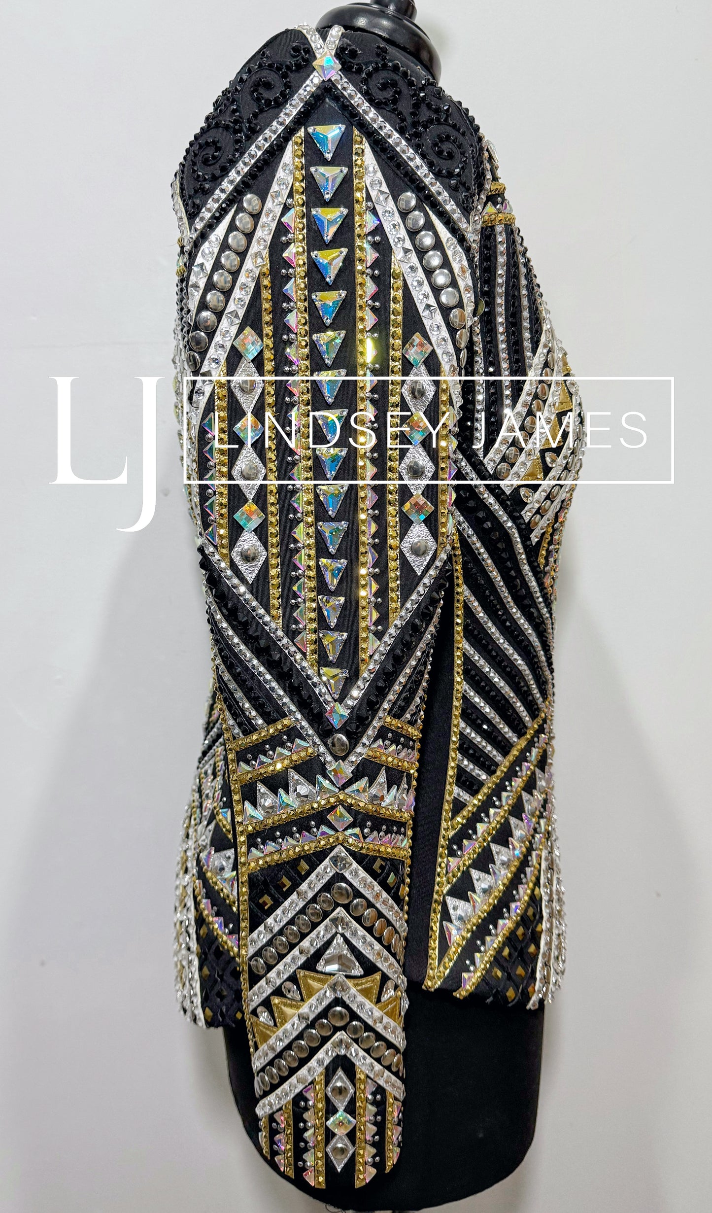 Lindsey James Show Clothing Black & Gold Showmanship Jacket - Small