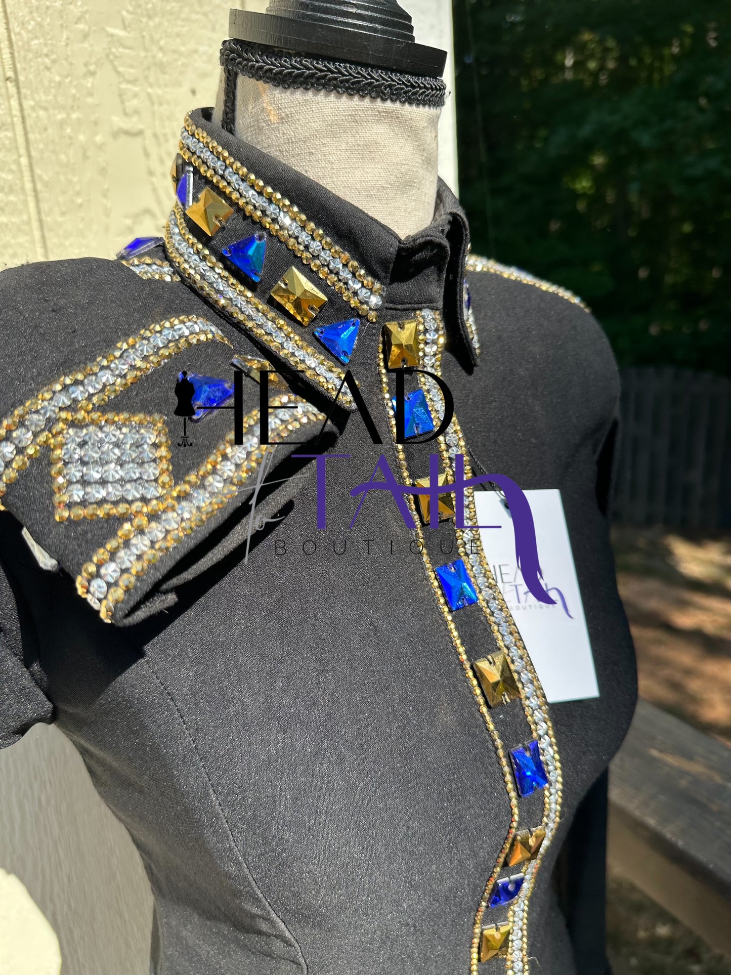 DDesigns Black, Gold & Blue- X-Small