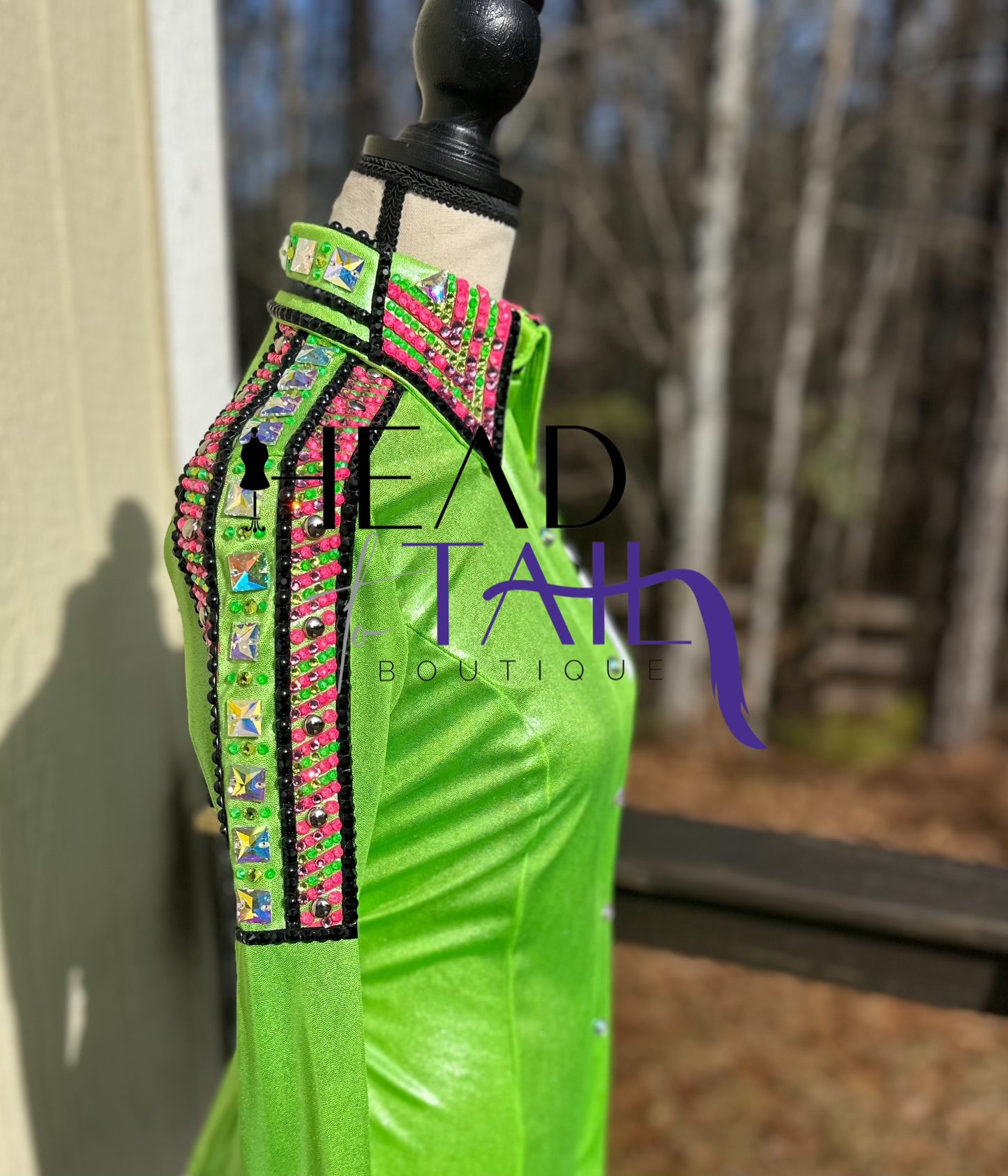Kevin Garcia Originals Lime Green & Pink 1/2 Sleeve Day Shirt - Size: Custom Piece APX 6/8 SHORT