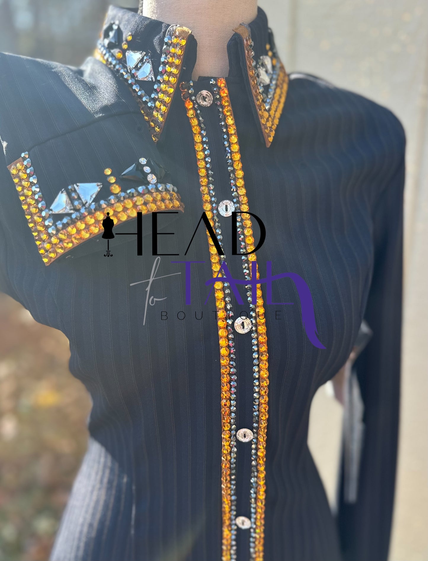 Kevin Garcia Originals Navy w/ Copper Pin Stripe - Size 6