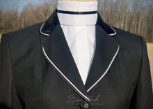 Load image into Gallery viewer, White: Thin Black Stripe &amp; Navy/Black V Collars - Size 34
