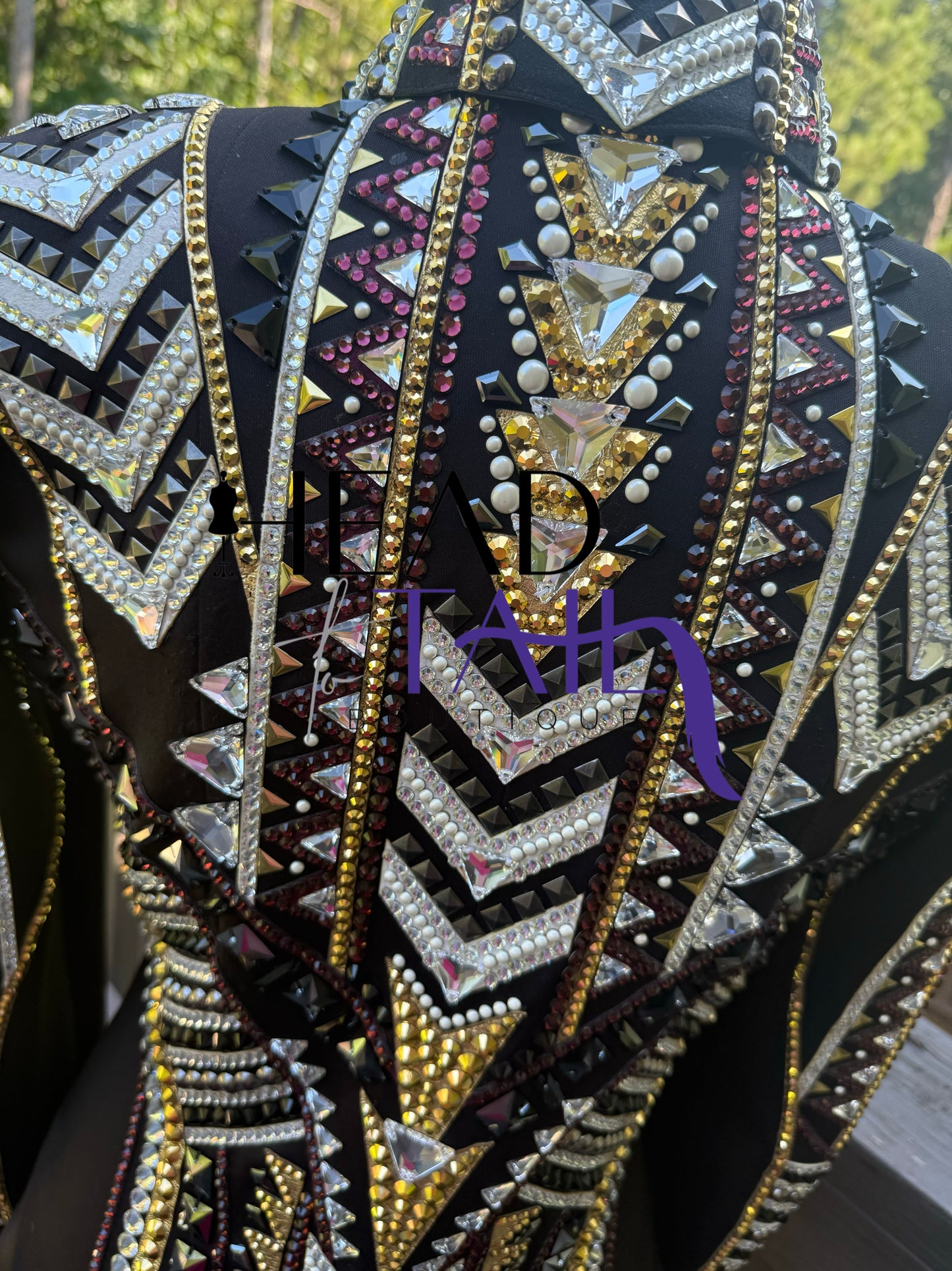 Lindsey James Show Clothing Black, Silver, Amethyst & Gold Showmanship Jacket - Small/Medium