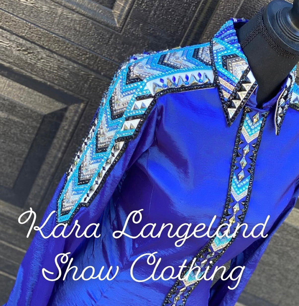 Kara Langeland Royal Blue, White, Light Blue & Silver 1/2 Sleeve - X-Small/Small