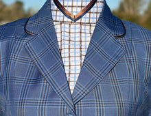 Load image into Gallery viewer, White, Baby Blue &amp; Brown Checks - 2 Collars - Size 34 (1)
