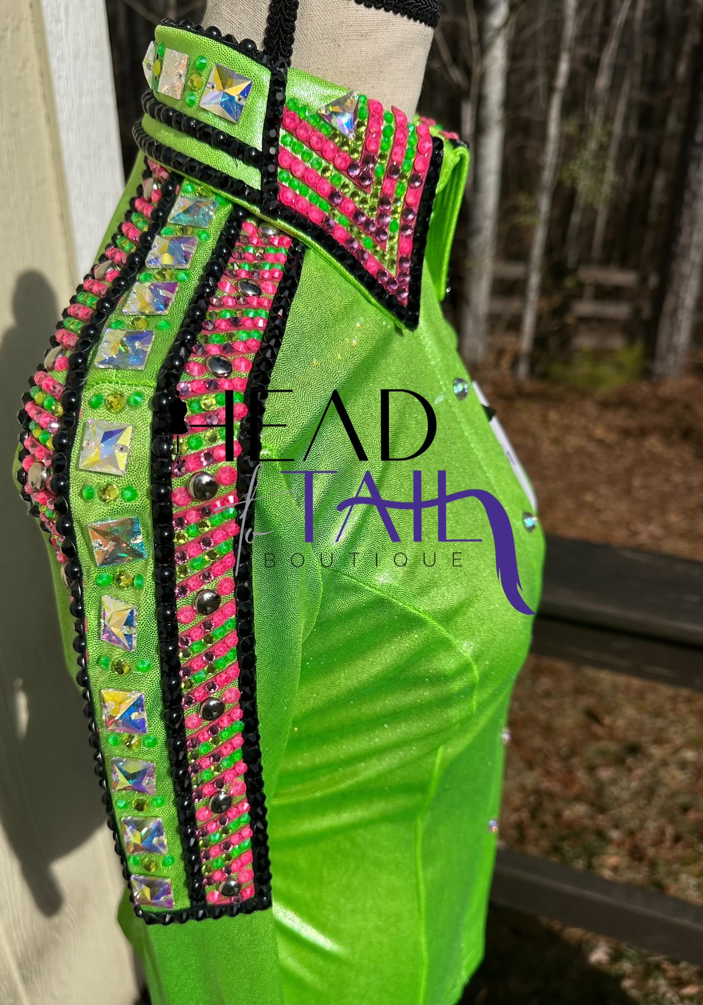 Kevin Garcia Originals Lime Green & Pink 1/2 Sleeve Day Shirt - Size: Custom Piece APX 6/8 SHORT