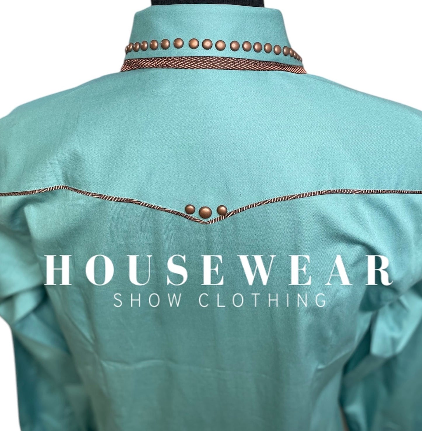 HouseWear Tailored Collection Mint Green with Copper Studs - Large