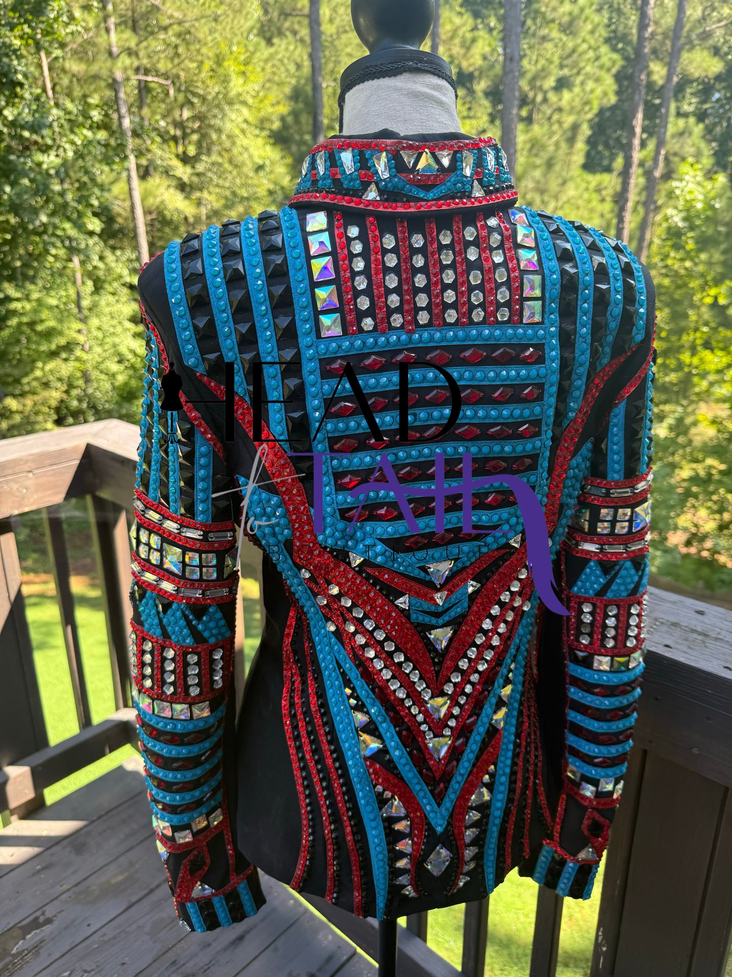 Trudy Black Label Red & Blue Opal Showmanship Jacket - Small/Medium