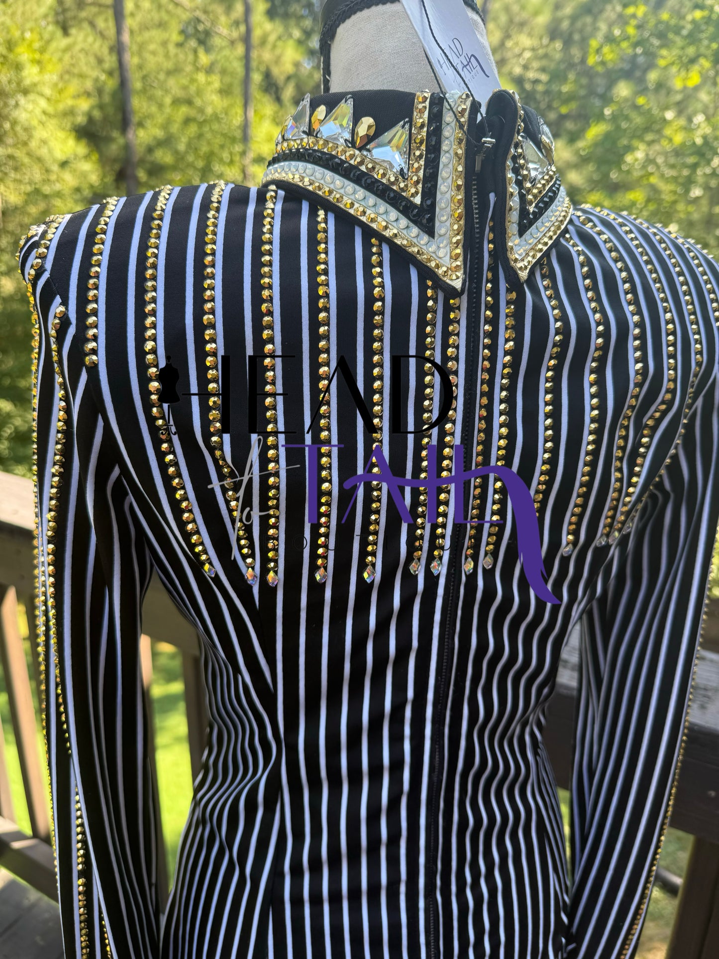 Trudy Black Label Black/White Stripe & Gold Stripe -XSmall/Small