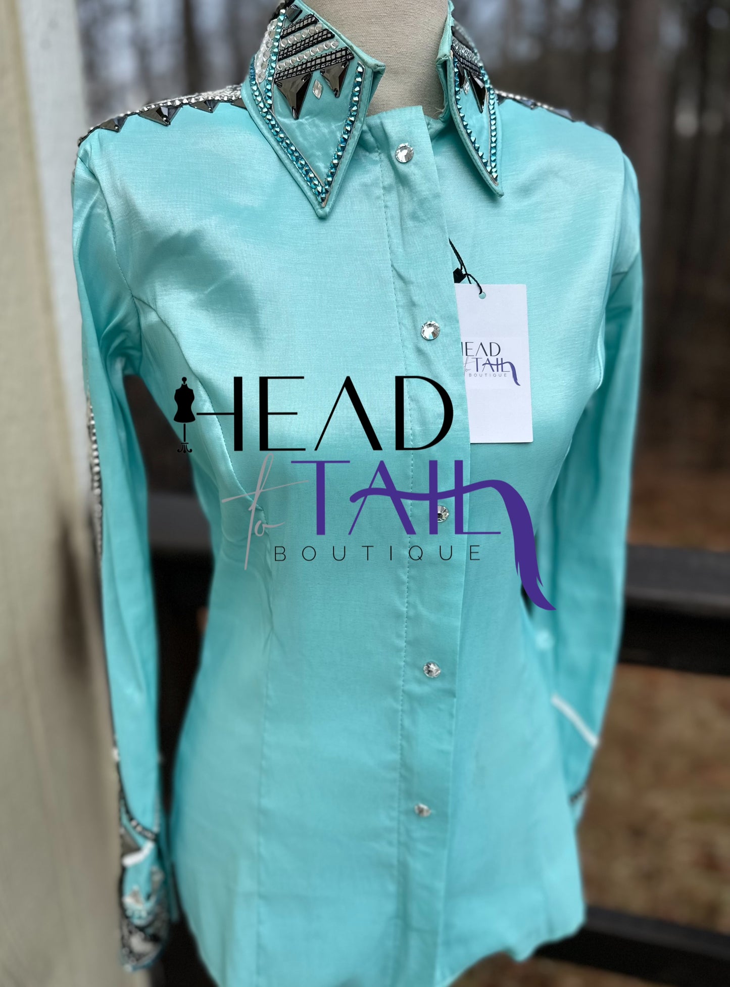 Southern Designs by Shannon Mint. Grey Snakeskin & Blake Day Shirt & Bolero Vest - Small/Medium