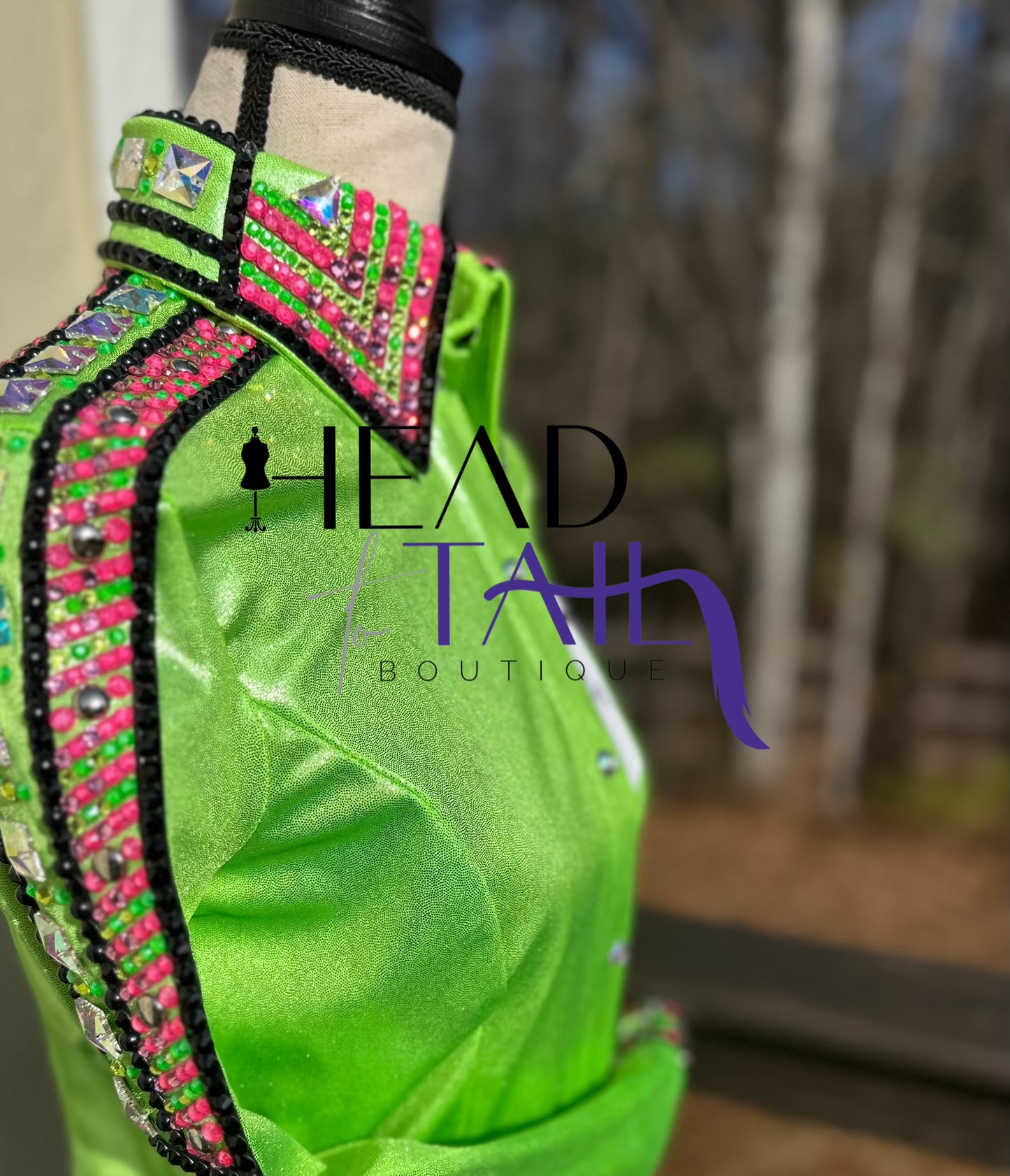 Kevin Garcia Originals Lime Green & Pink 1/2 Sleeve Day Shirt - Size: Custom Piece APX 6/8 SHORT