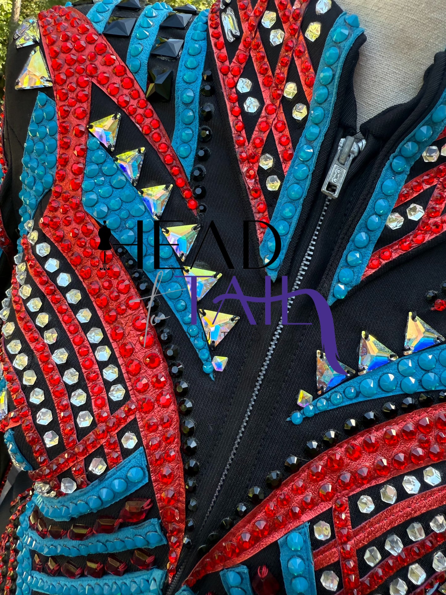 Trudy Black Label Red & Blue Opal Showmanship Jacket - Small/Medium