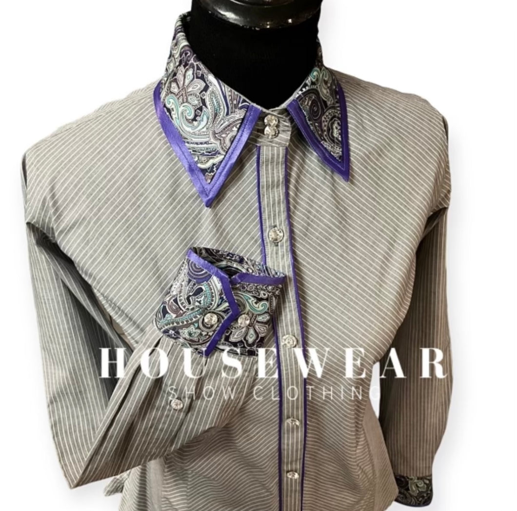 HouseWear Tailored Collection Purple & Paisley - Medium