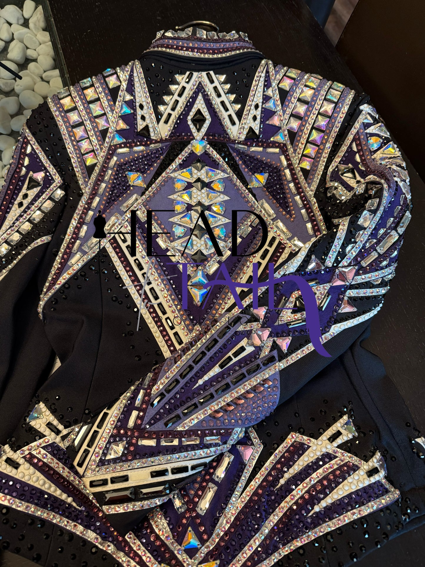 Trudy Black Label Purples and White Jacket - X-Small