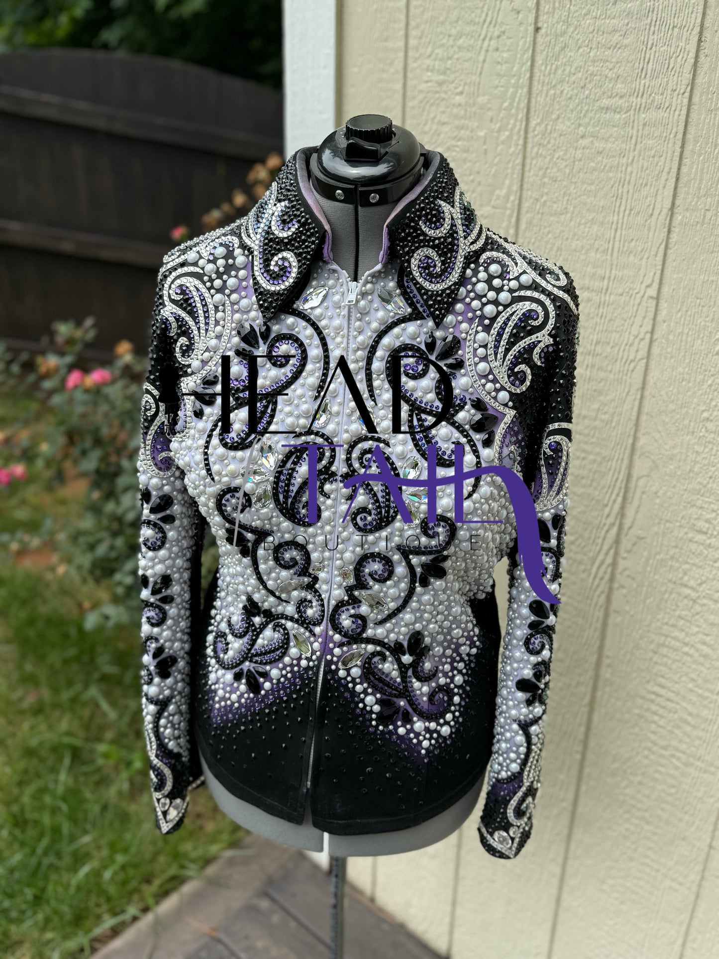 Lindsey James Show Clothing Purple, White, Black & Pearl Jacket - 3XL