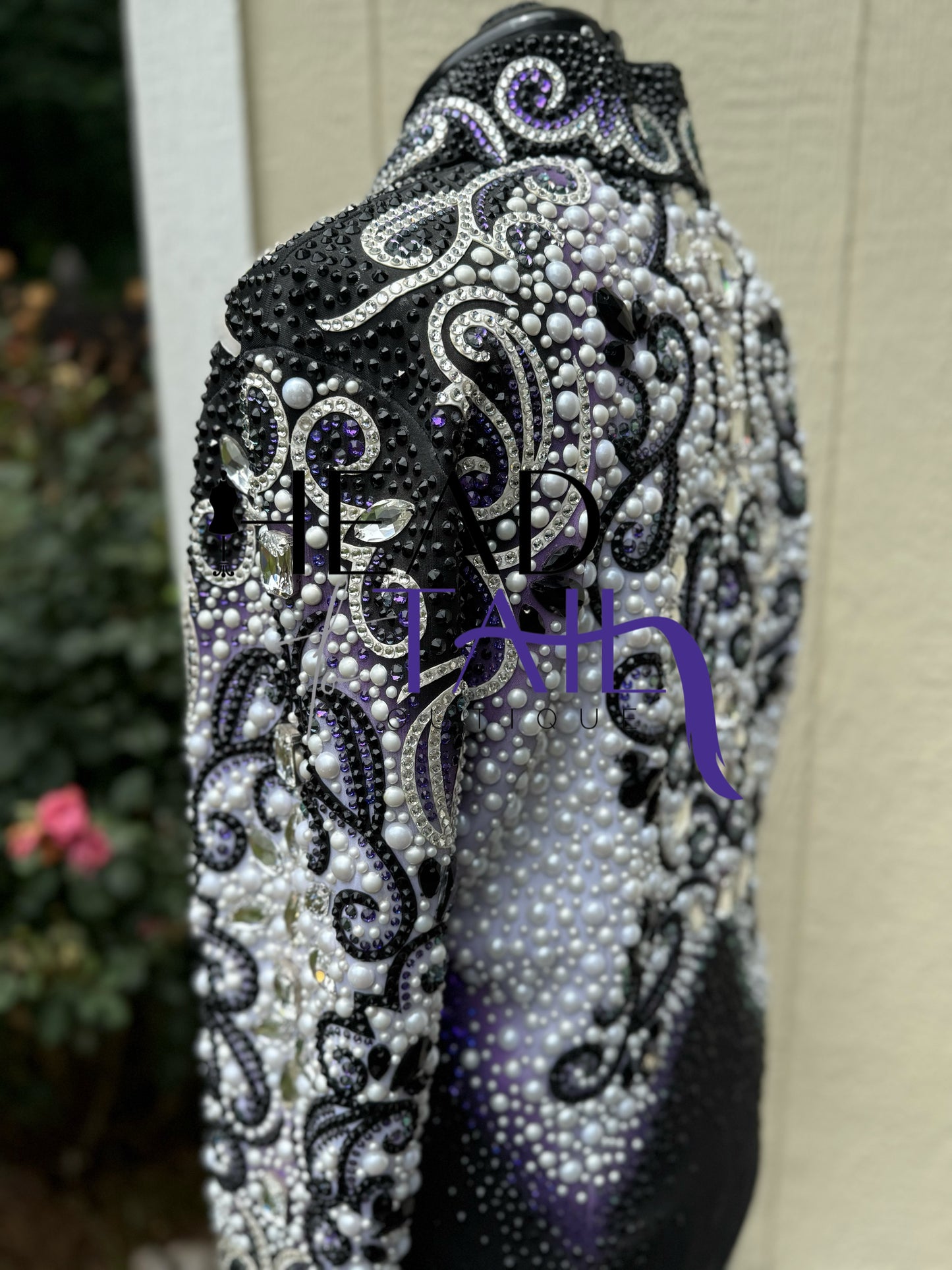 Lindsey James Show Clothing Purple, White, Black & Pearl Jacket - 3XL
