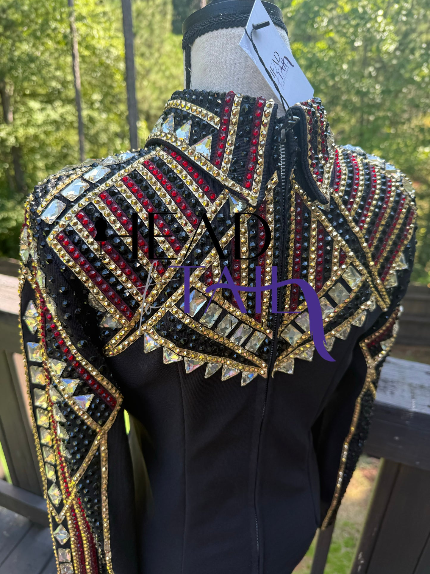 Trudy Black Label Black, Burgundy & Gold -Small/Medium