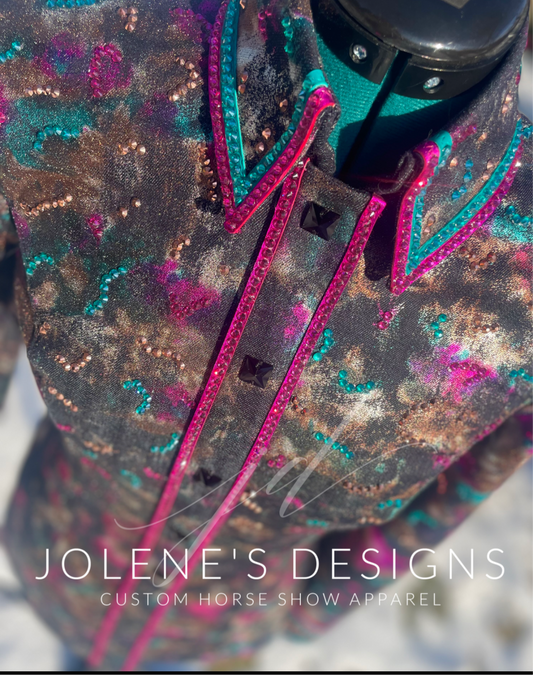 Jolene’s Designs Metallic Multi Color Denim Day Shirt - Small/Medium