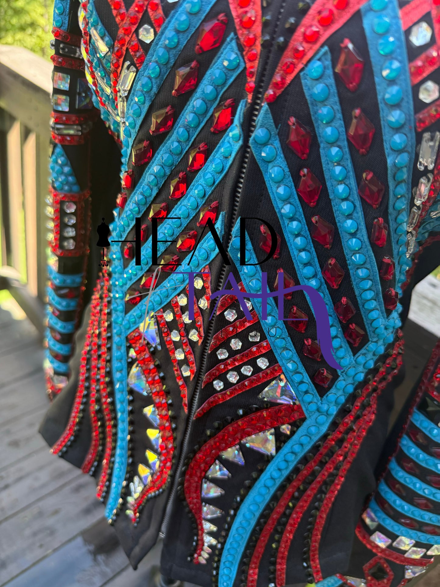Trudy Black Label Red & Blue Opal Showmanship Jacket - Small/Medium