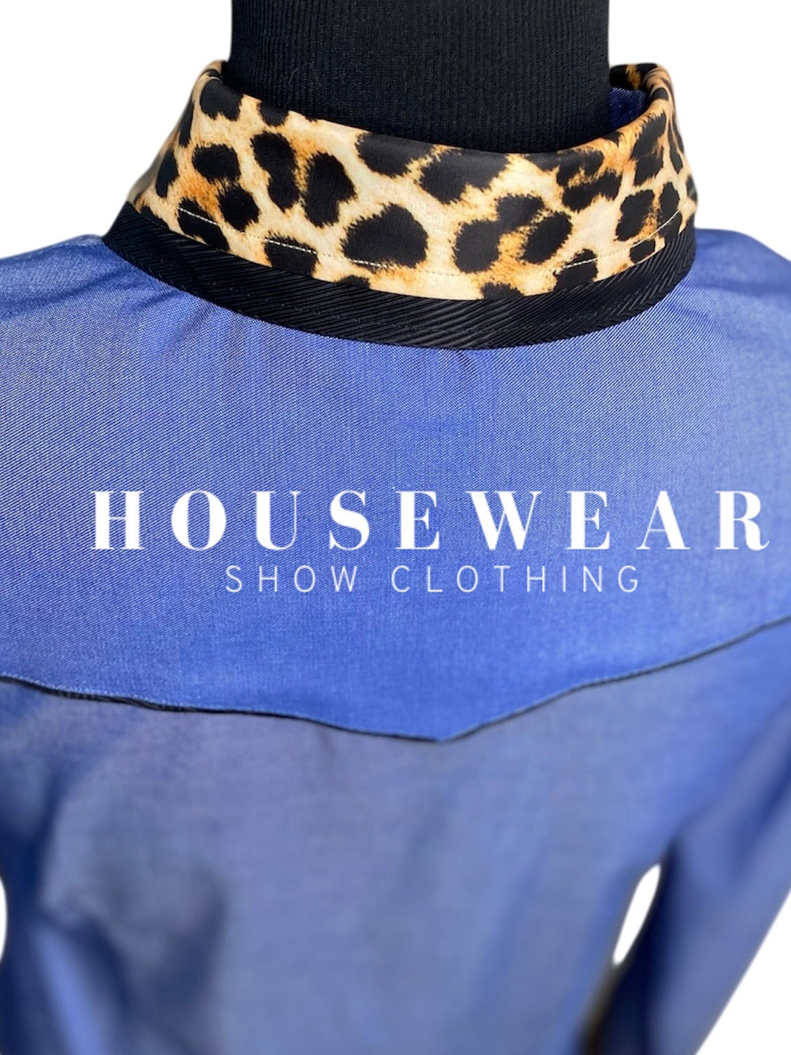 HouseWear Tailored Collection Blue & Leopard - Large