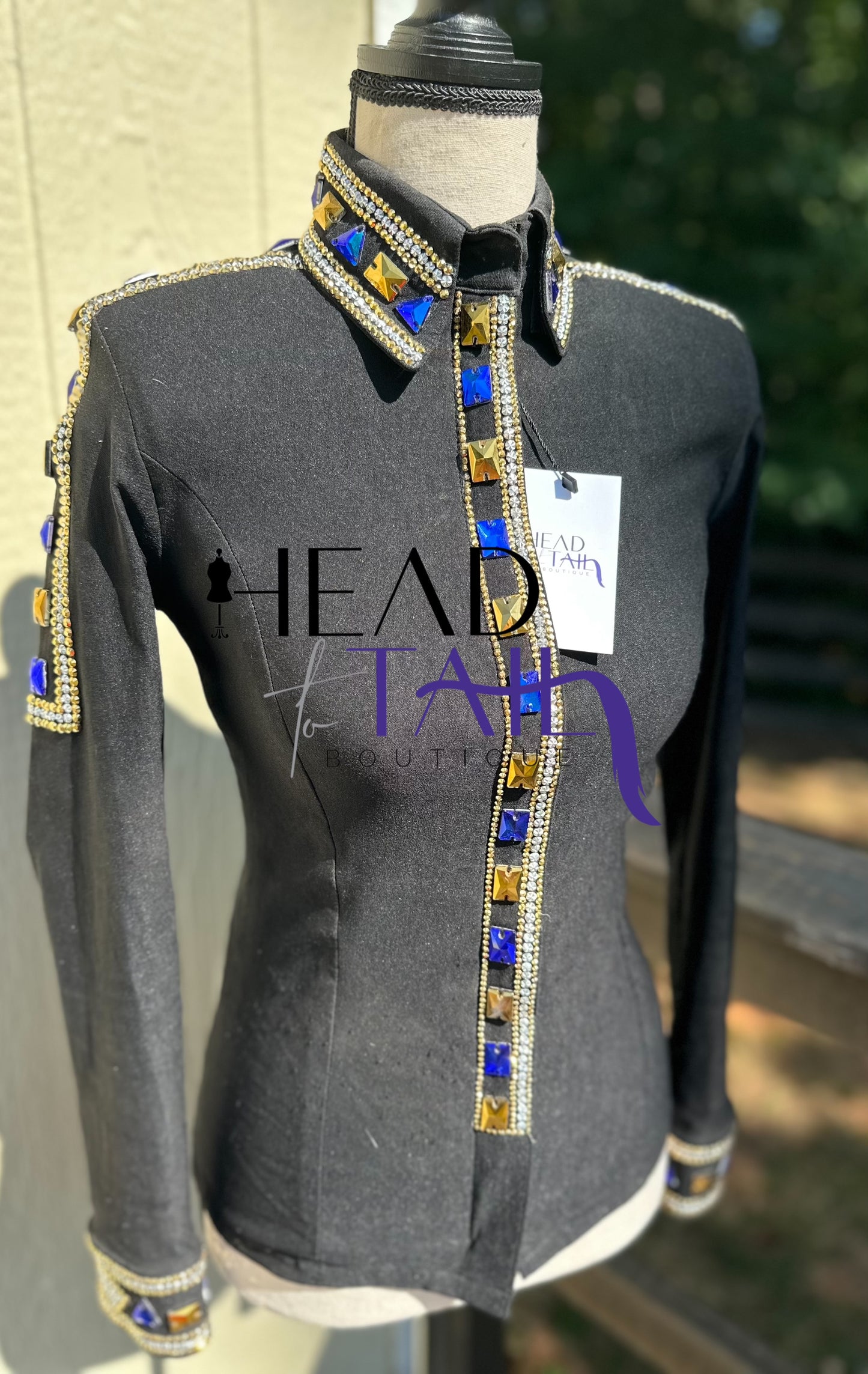 DDesigns Black, Gold & Blue- X-Small
