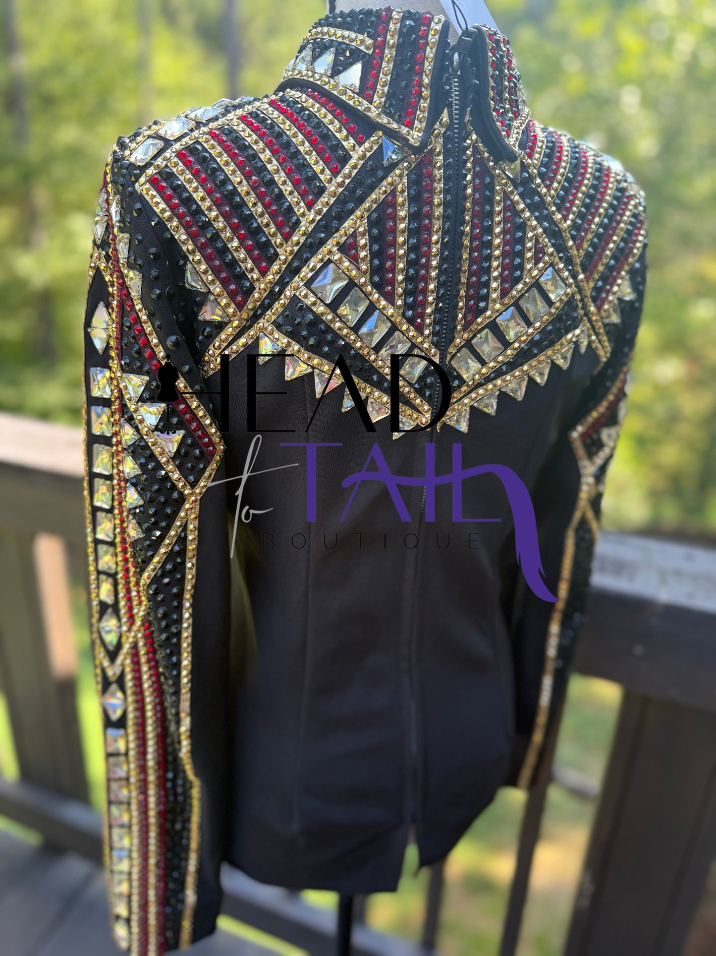 Trudy Black Label Black, Burgundy & Gold -Small/Medium