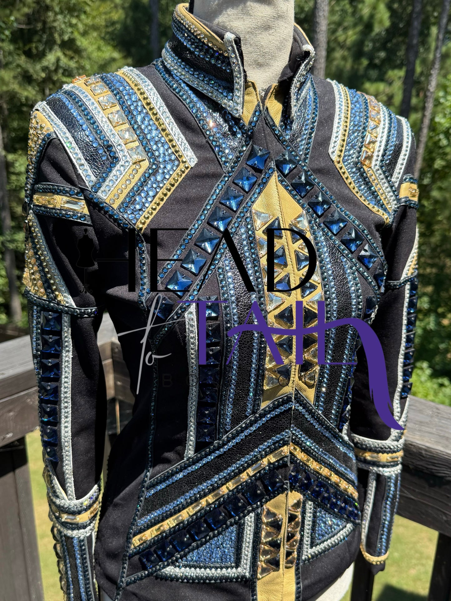 Totally Outfitted Black, Navy, Gold & Silver Jacket - YOUTH