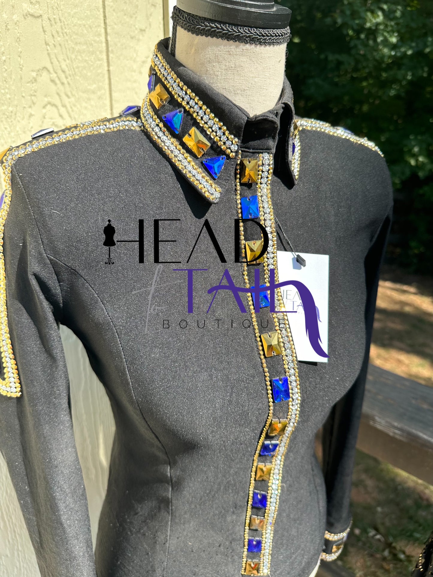 DDesigns Black, Gold & Blue- X-Small