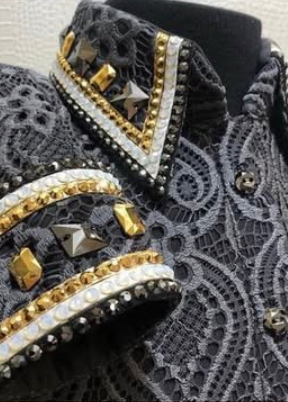 Lindsey James Grey w/ Lace Overlay - Small