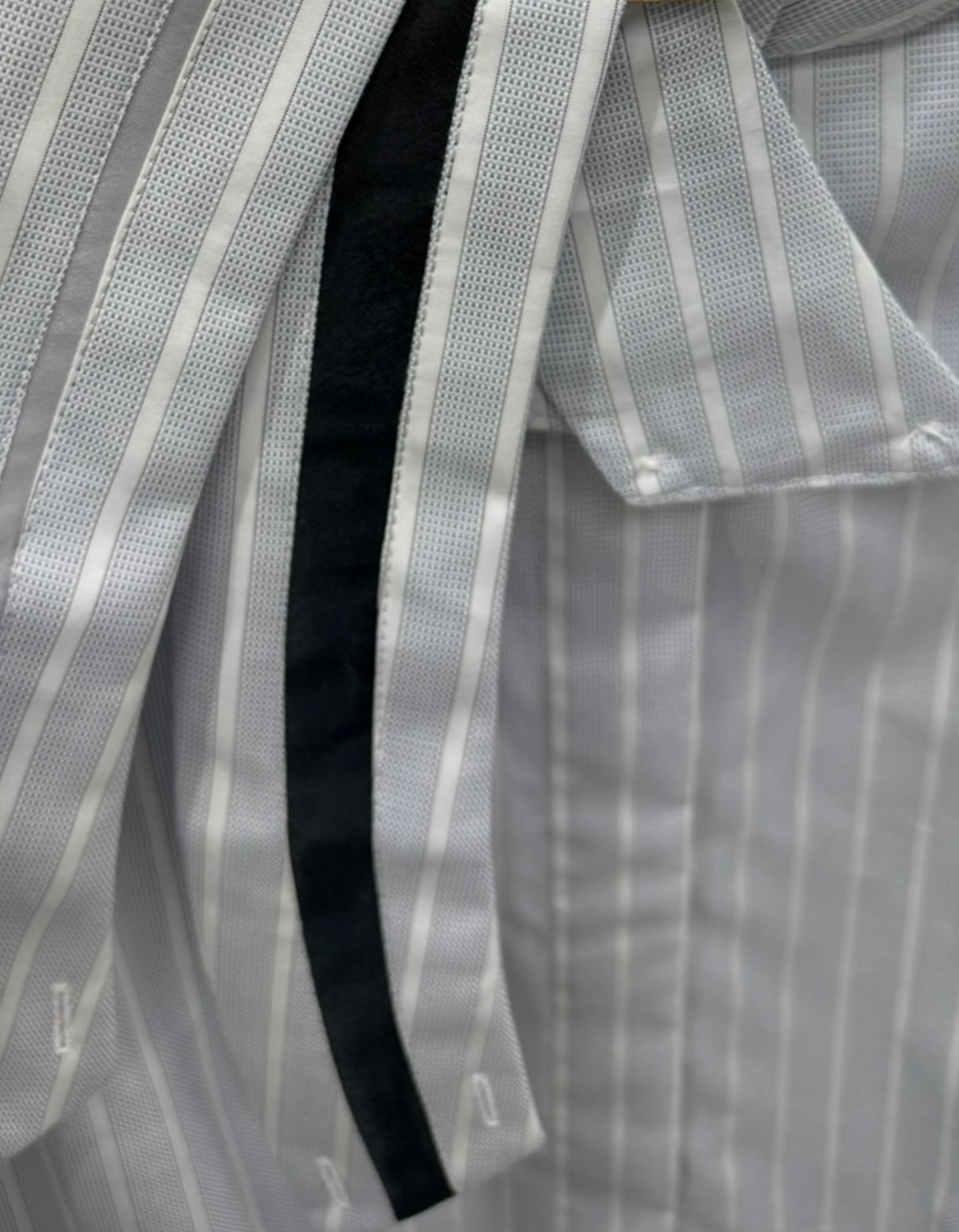 Boo Yah Hunt Shirt with Thin Silver Piping and Black/Silver V Collars - Size 32