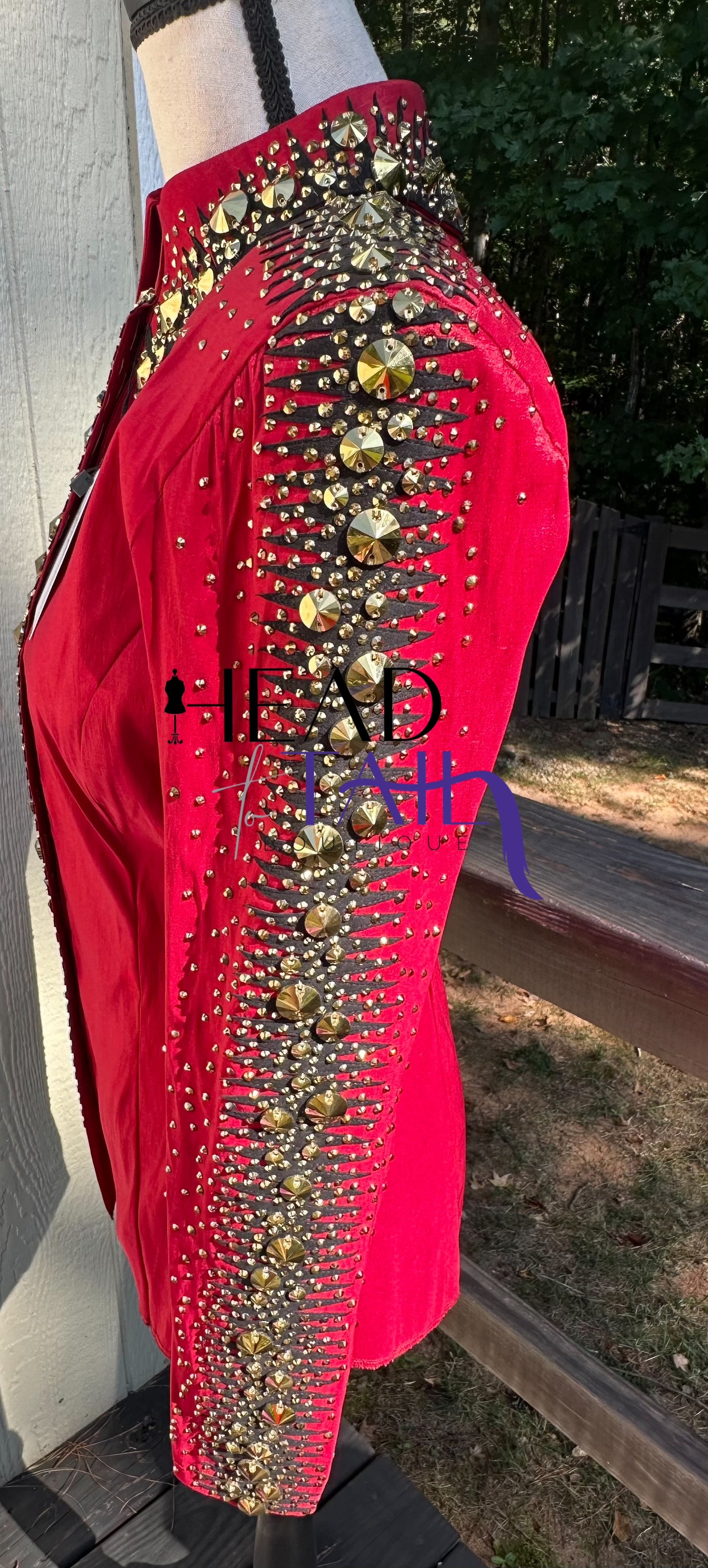 Blond Apparel Red, Black & Gold Full Sleeve Design- Small