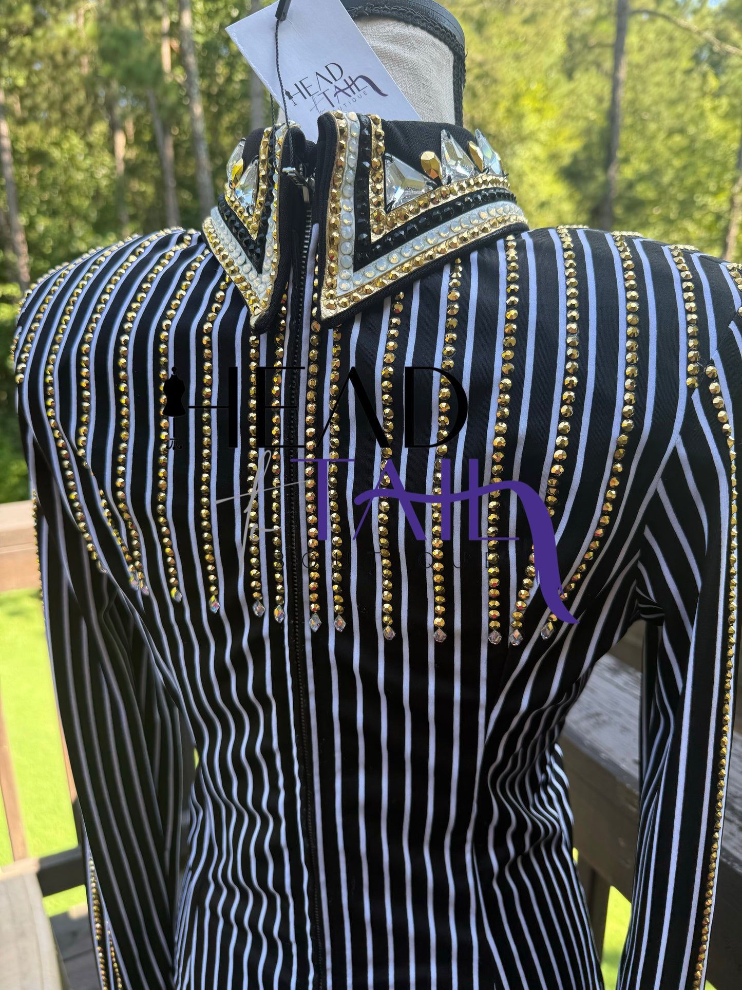 Trudy Black Label Black/White Stripe & Gold Stripe -XSmall/Small