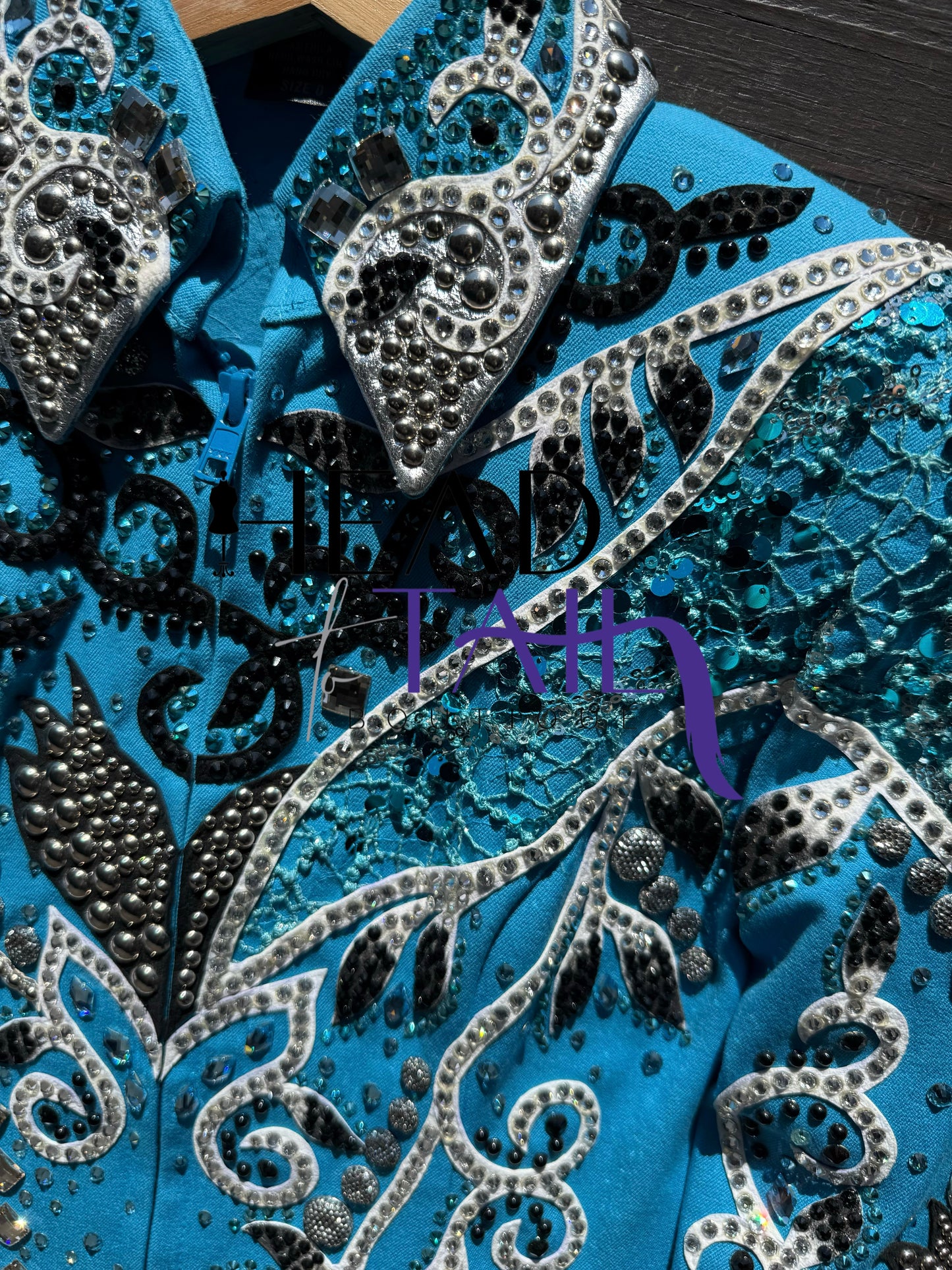 Lindsey James Show Sky Blue, Black & Silver Jacket - YOUTH