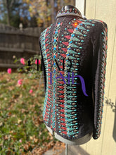 Load image into Gallery viewer, Sarah Longworth Designs Turquoise, Coral, Gold &amp; White Showmanship Jacket - Large/X-Large
