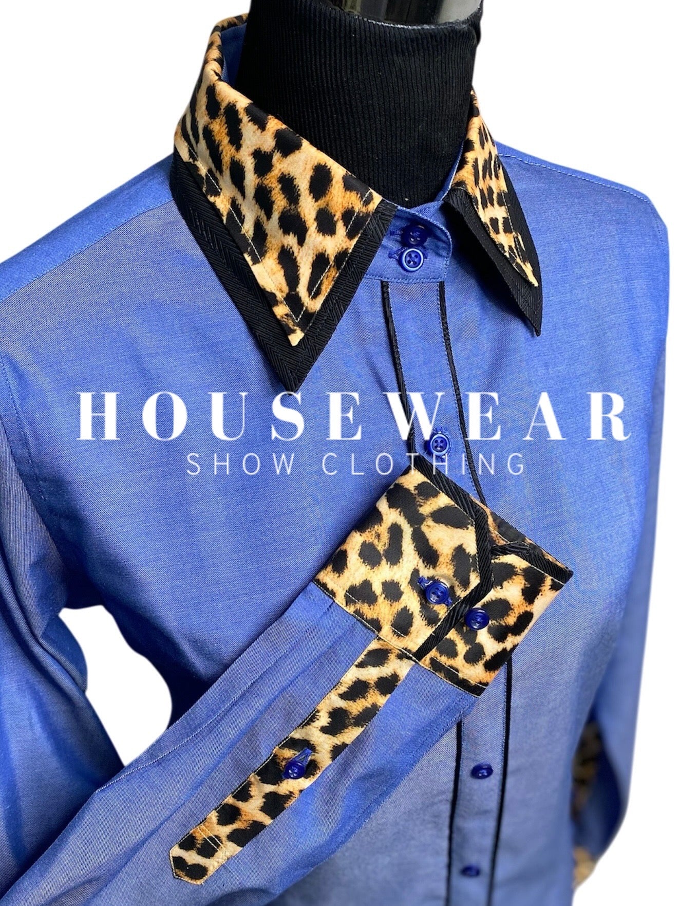 HouseWear Tailored Collection Blue & Leopard - Large