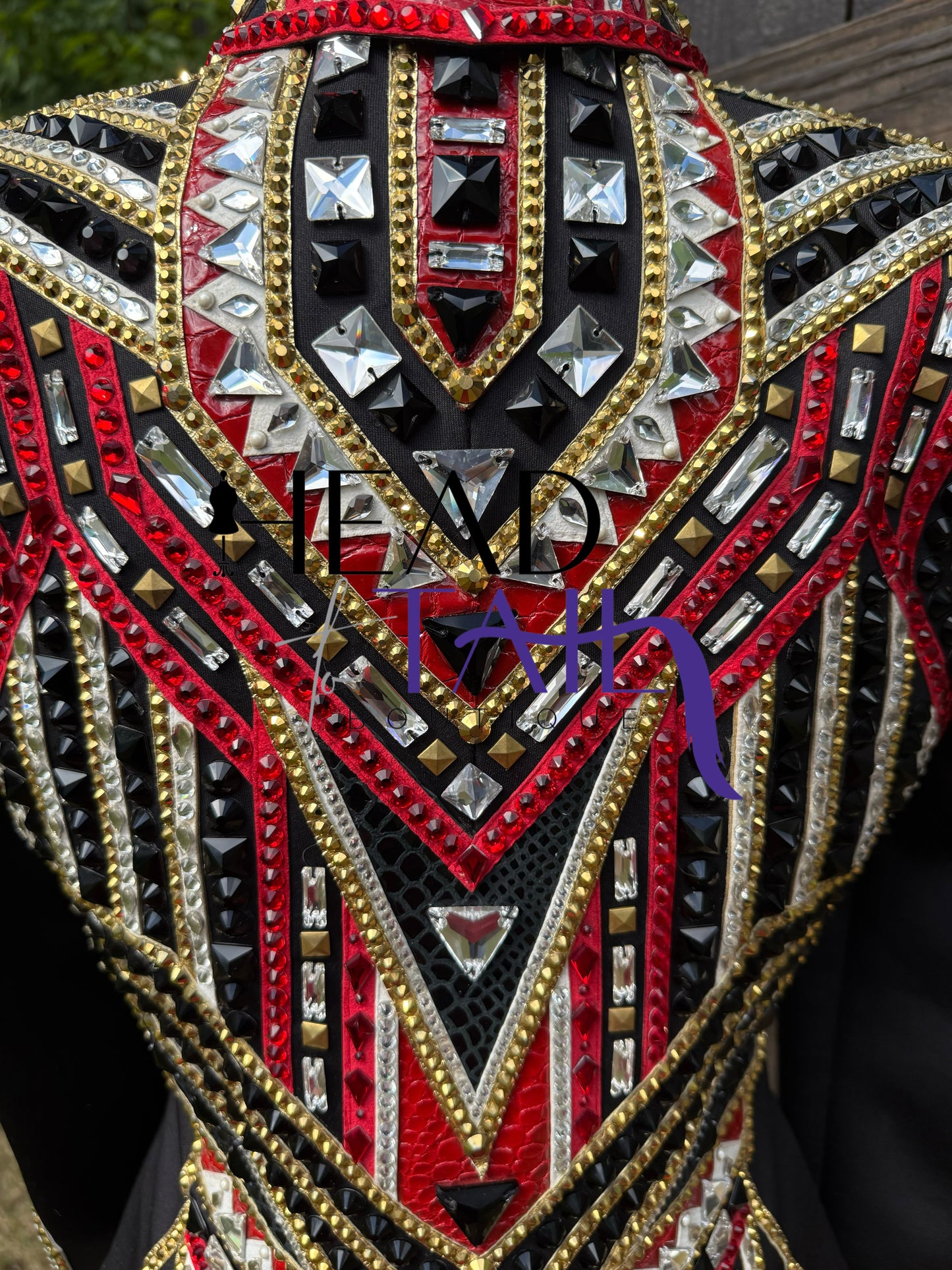 Lindsey James Show Clothing Red, Gold & Black Showmanship Jacket - Youth Large/Adult X-Small