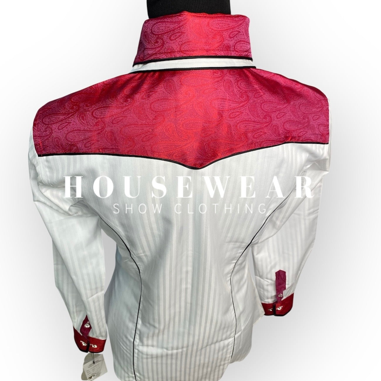 HouseWear Tailored Collection White & Raspberry - Medium