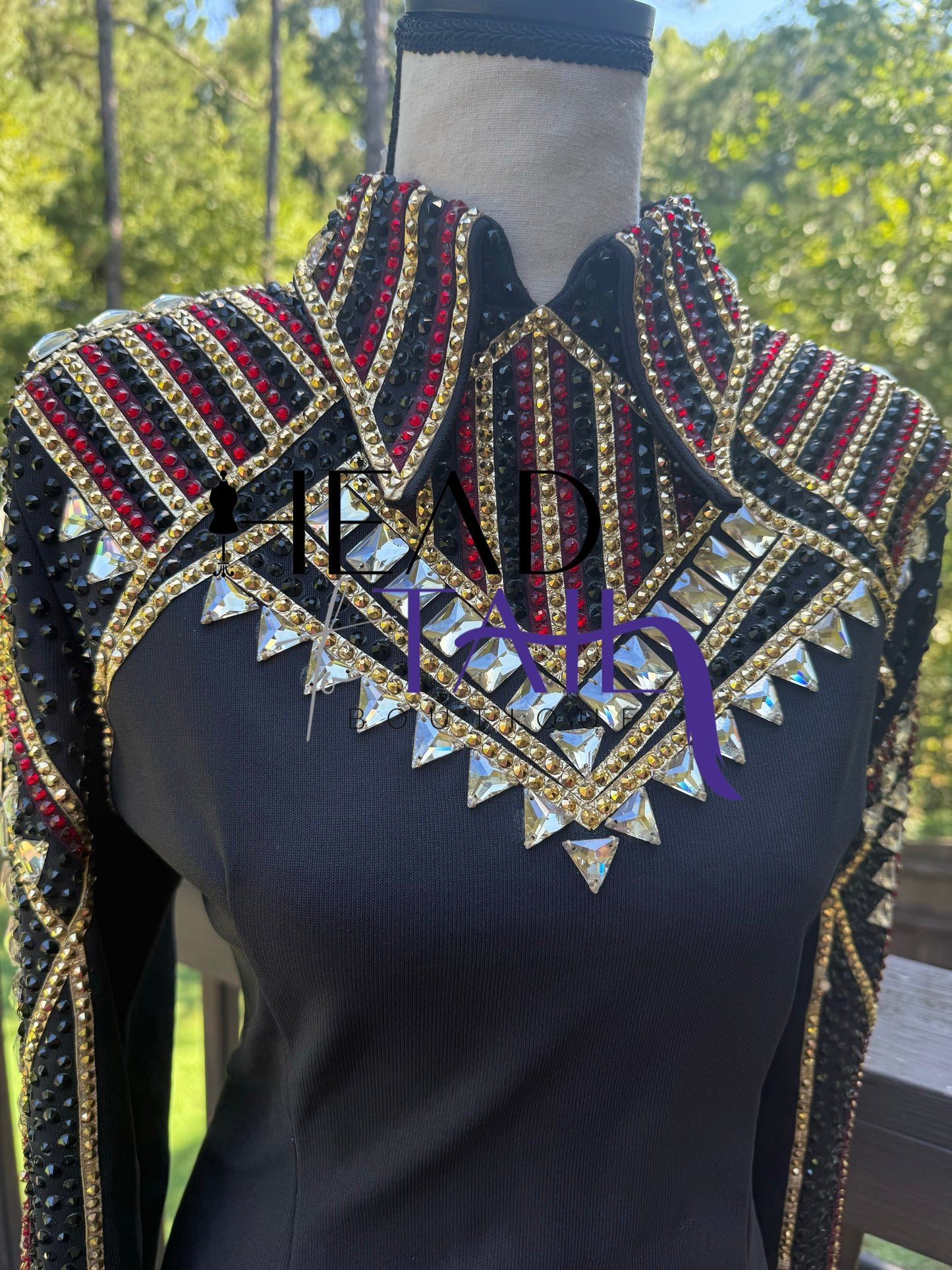 Trudy Black Label Black, Burgundy & Gold -Small/Medium