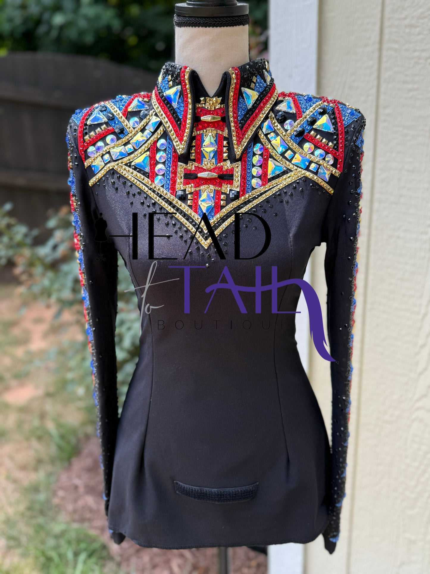 Trudy Black Label Black, Red , Blue & Gold - XS/Small