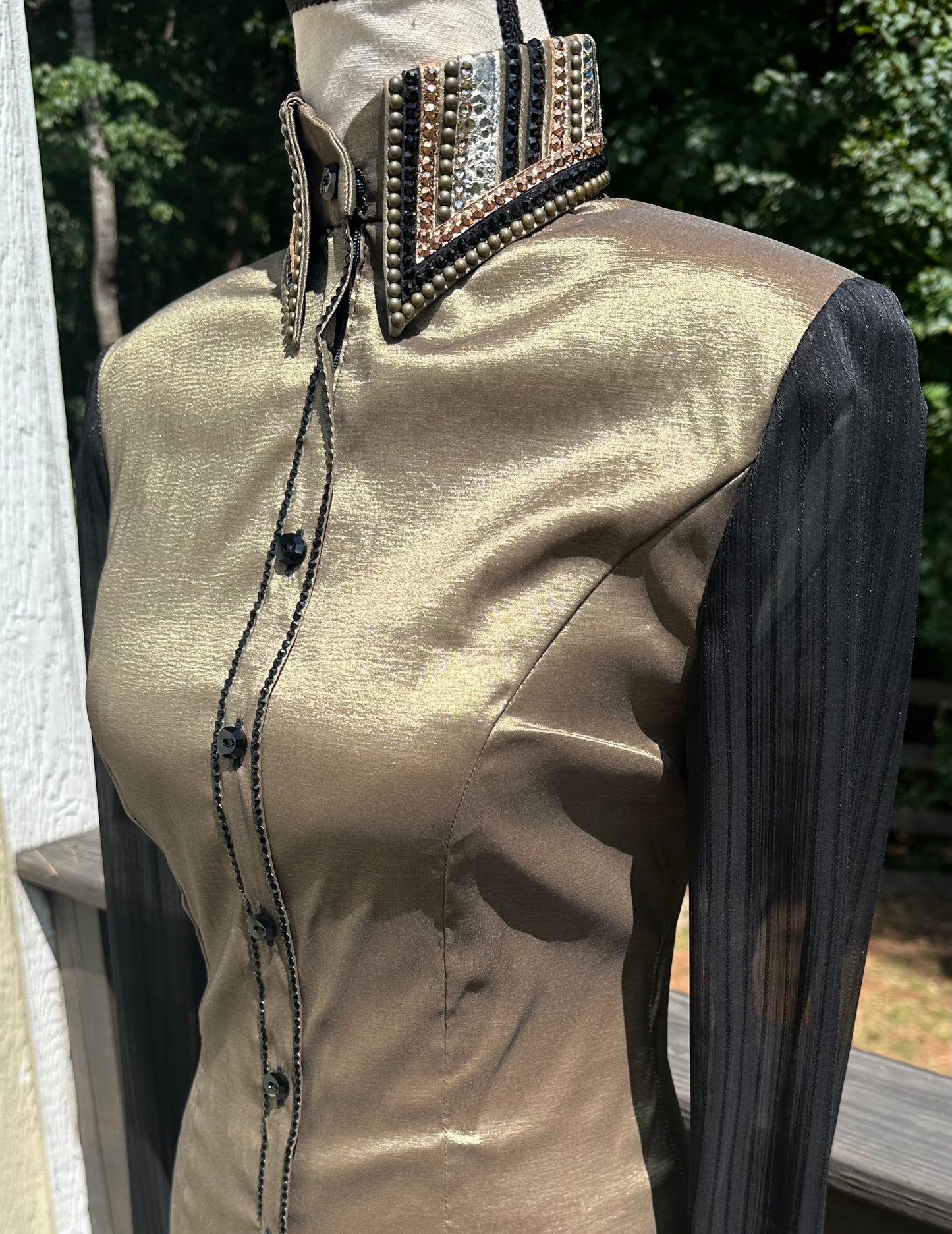 Sonder Avenue Day Shirt with Sheer Sleeves - XS