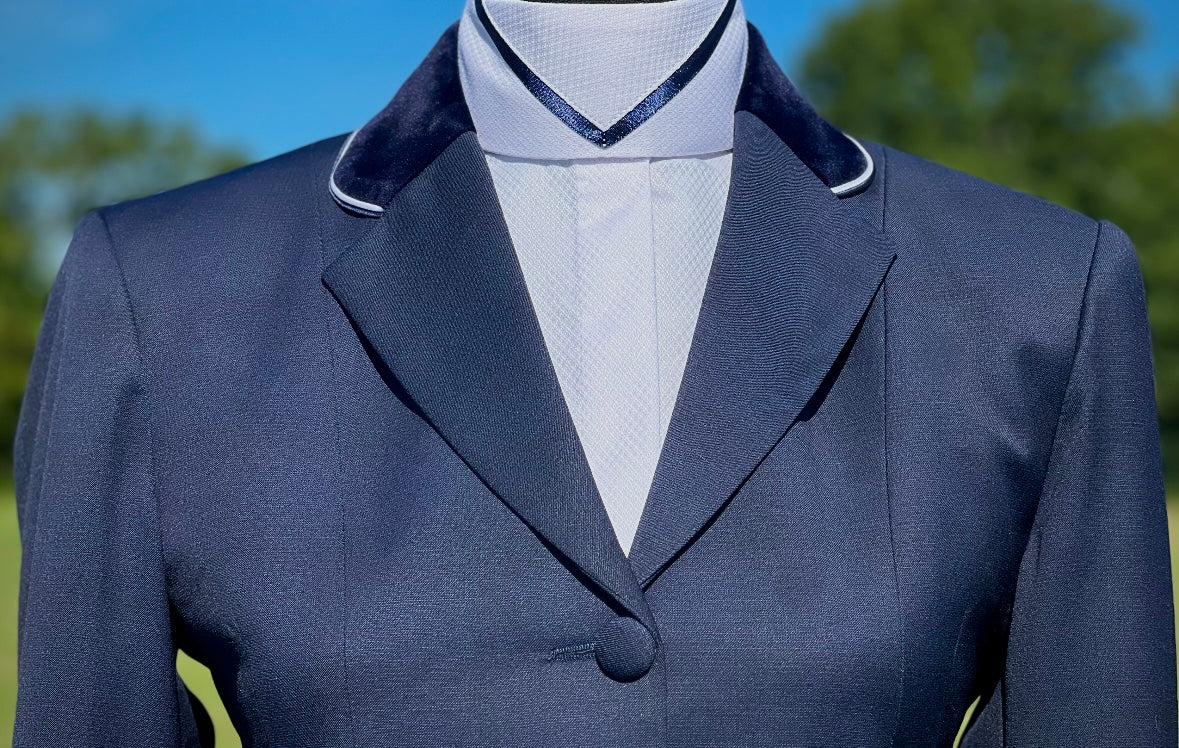 Boo Yah Navy and Black Plaid with Velvet and Piping - Size 12