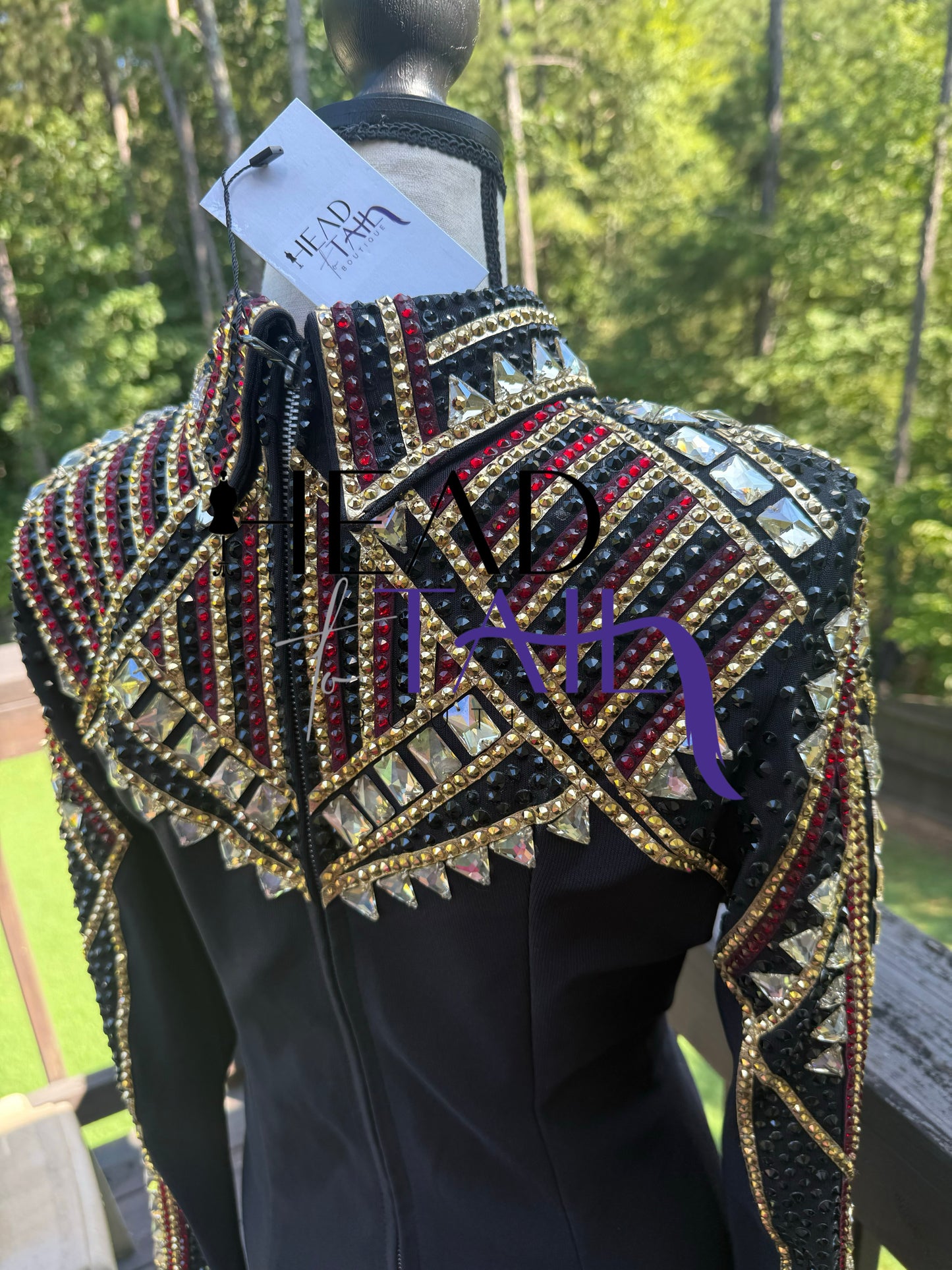 Trudy Black Label Black, Burgundy & Gold -Small/Medium