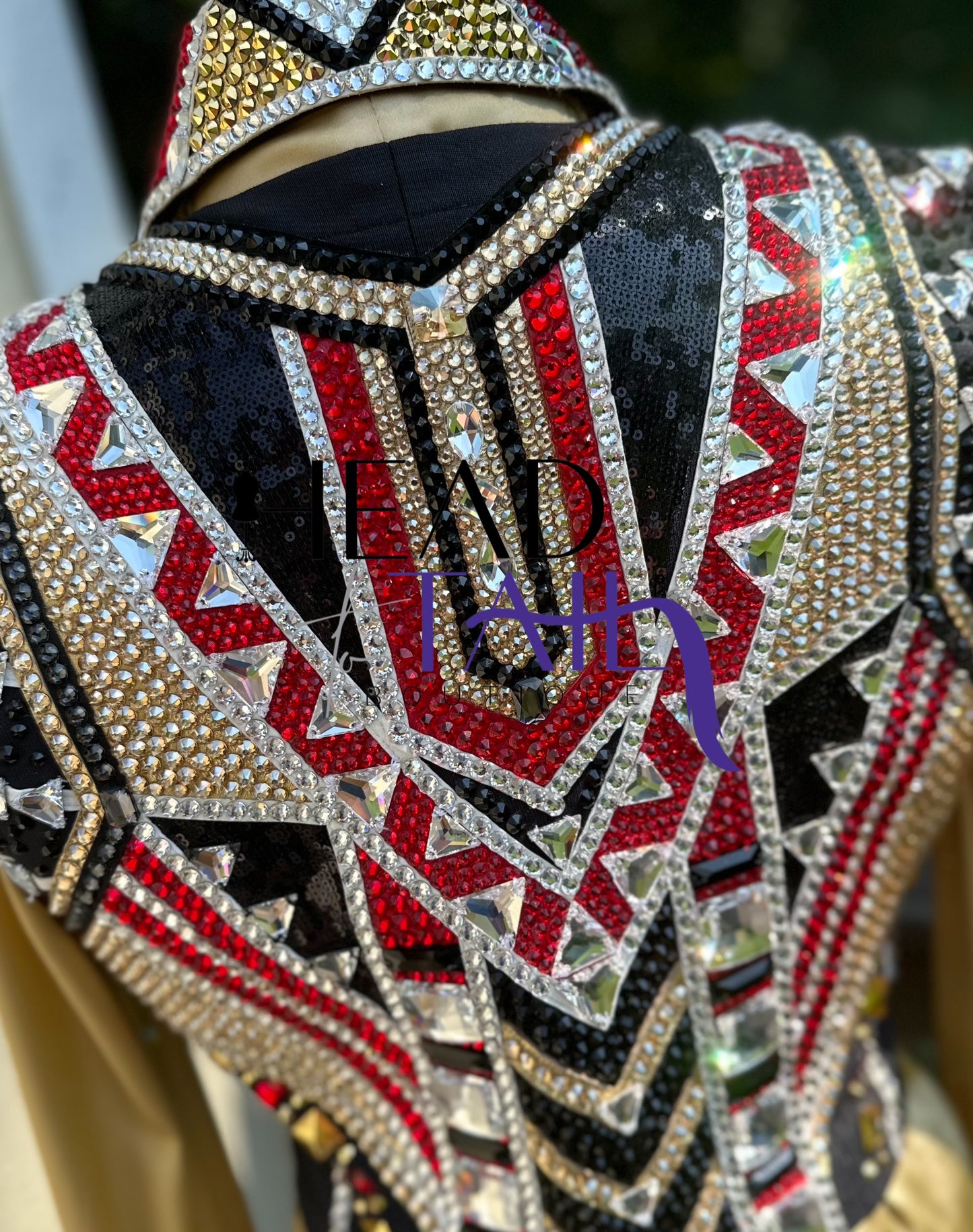 One of a Kind Red, Gold & Black Shirt + Vest - Medium