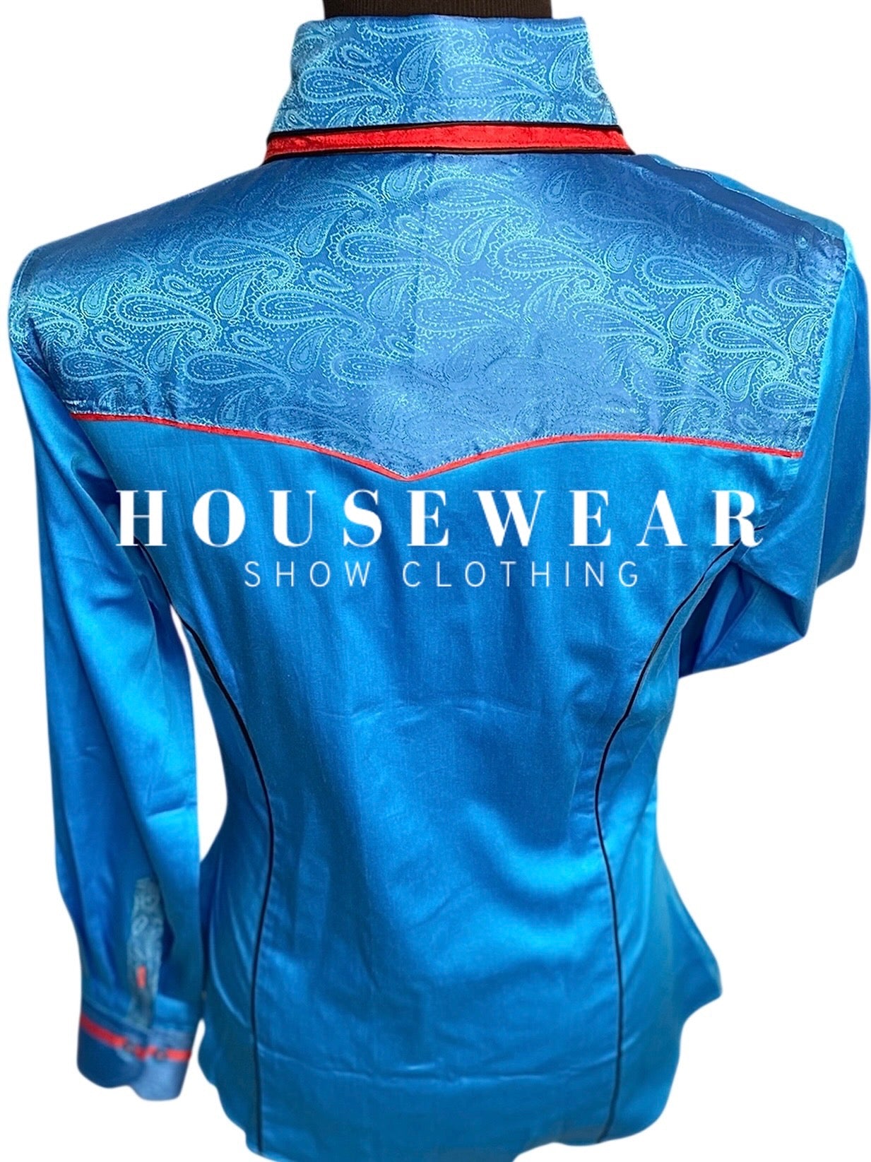 HouseWear Tailored Collection Teal Blue & Burnt Red/Orange - Small