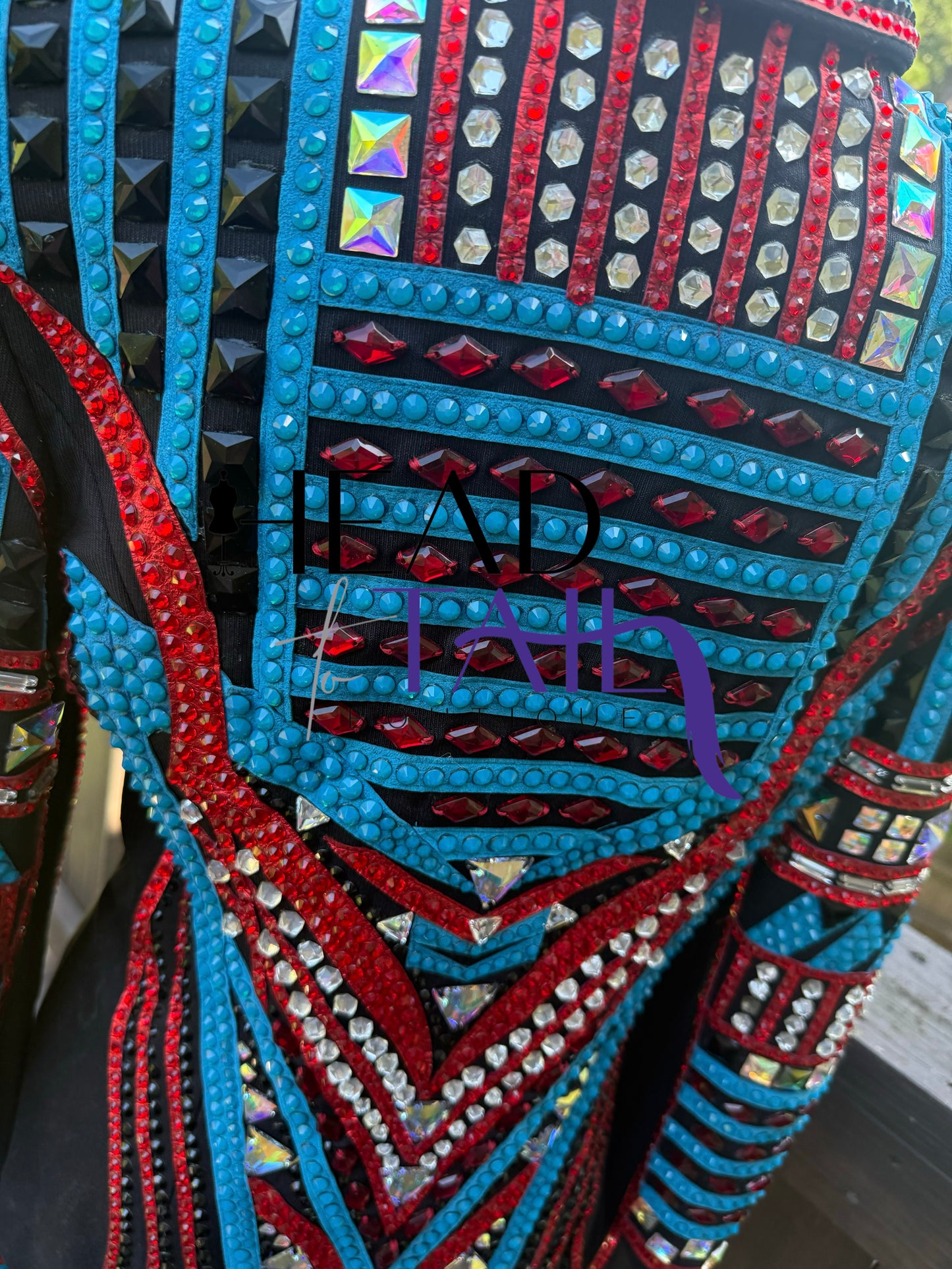 Trudy Black Label Red & Blue Opal Showmanship Jacket - Small/Medium