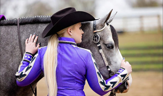 Kevin Garcia Originals Light Purple & Silver Metallic Full Sleeve Arrow Design - Size: Custom Piece APX 6/8 SHORT