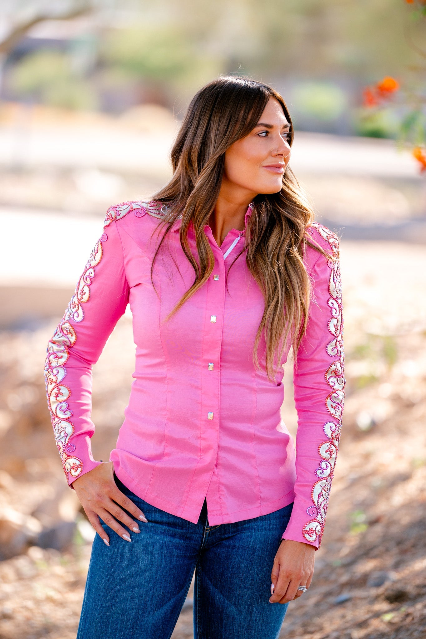 Unbridled Couture Aurora Day Shirt - Medium