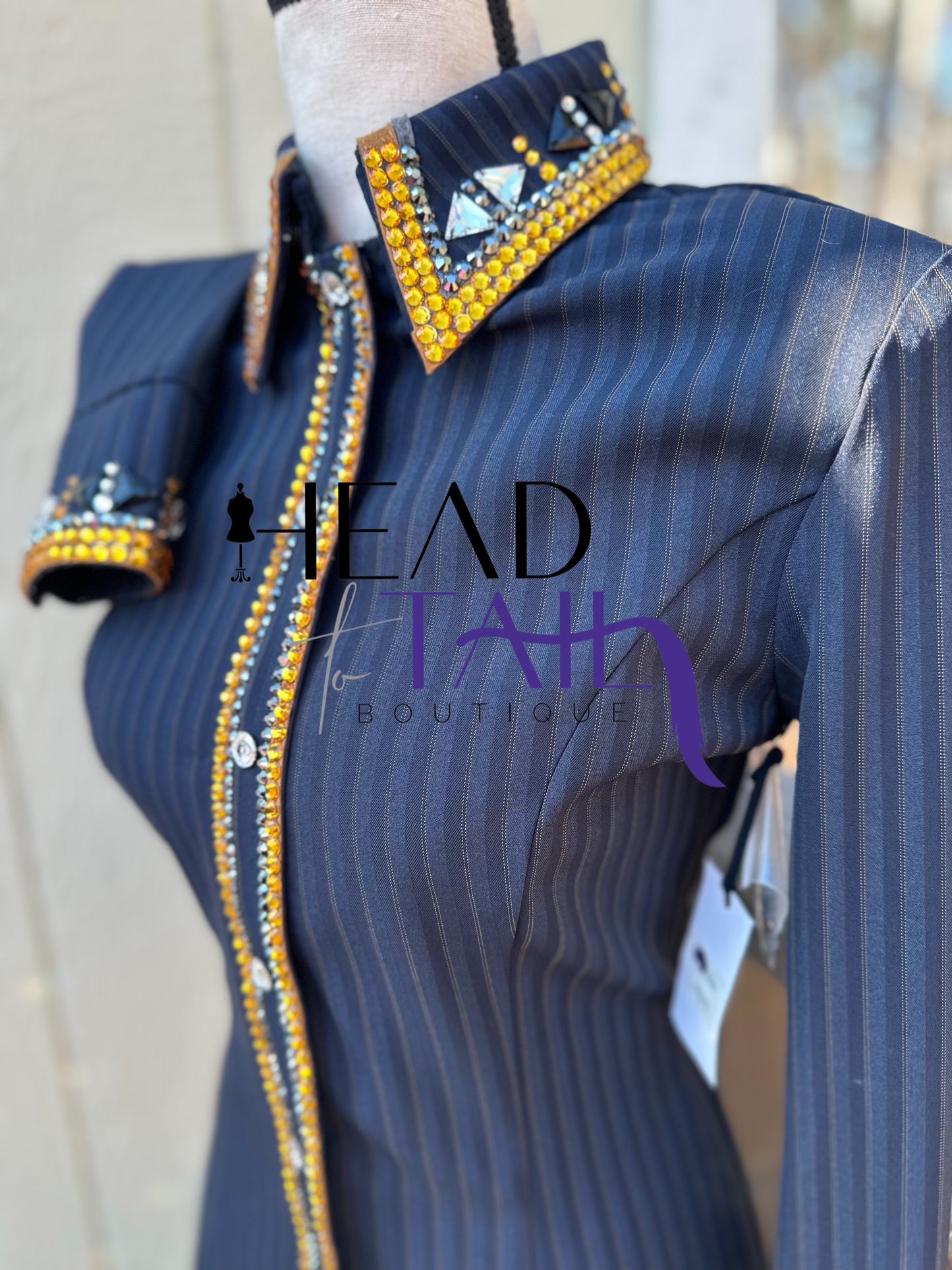 Kevin Garcia Originals Navy w/ Copper Pin Stripe - Size 6