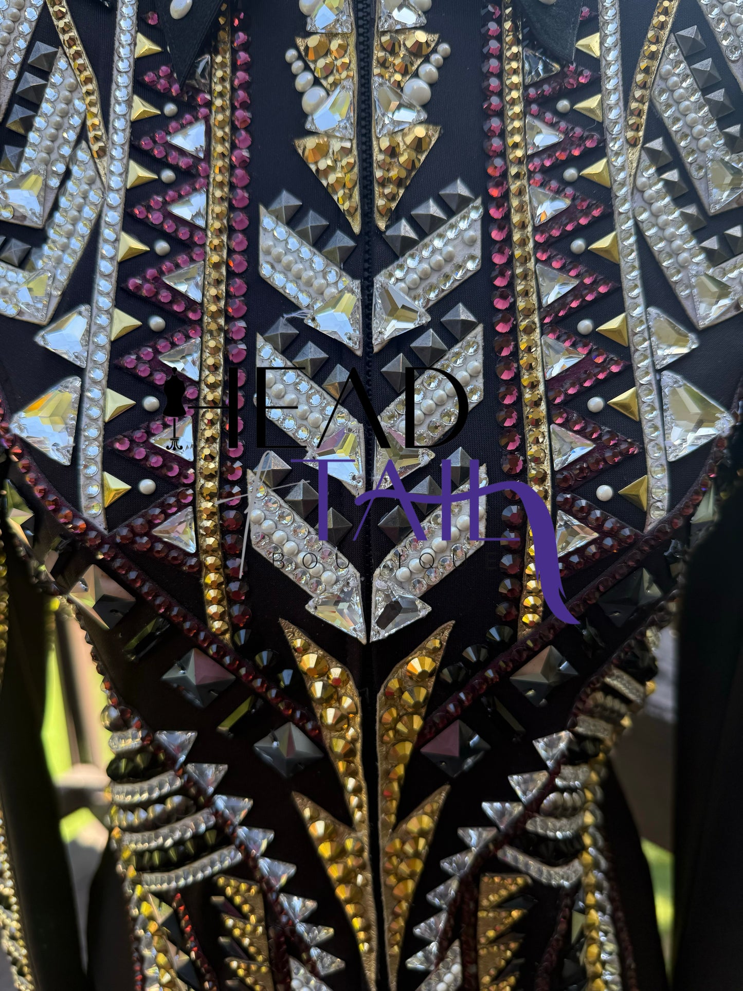 Lindsey James Show Clothing Black, Silver, Amethyst & Gold Showmanship Jacket - Small/Medium